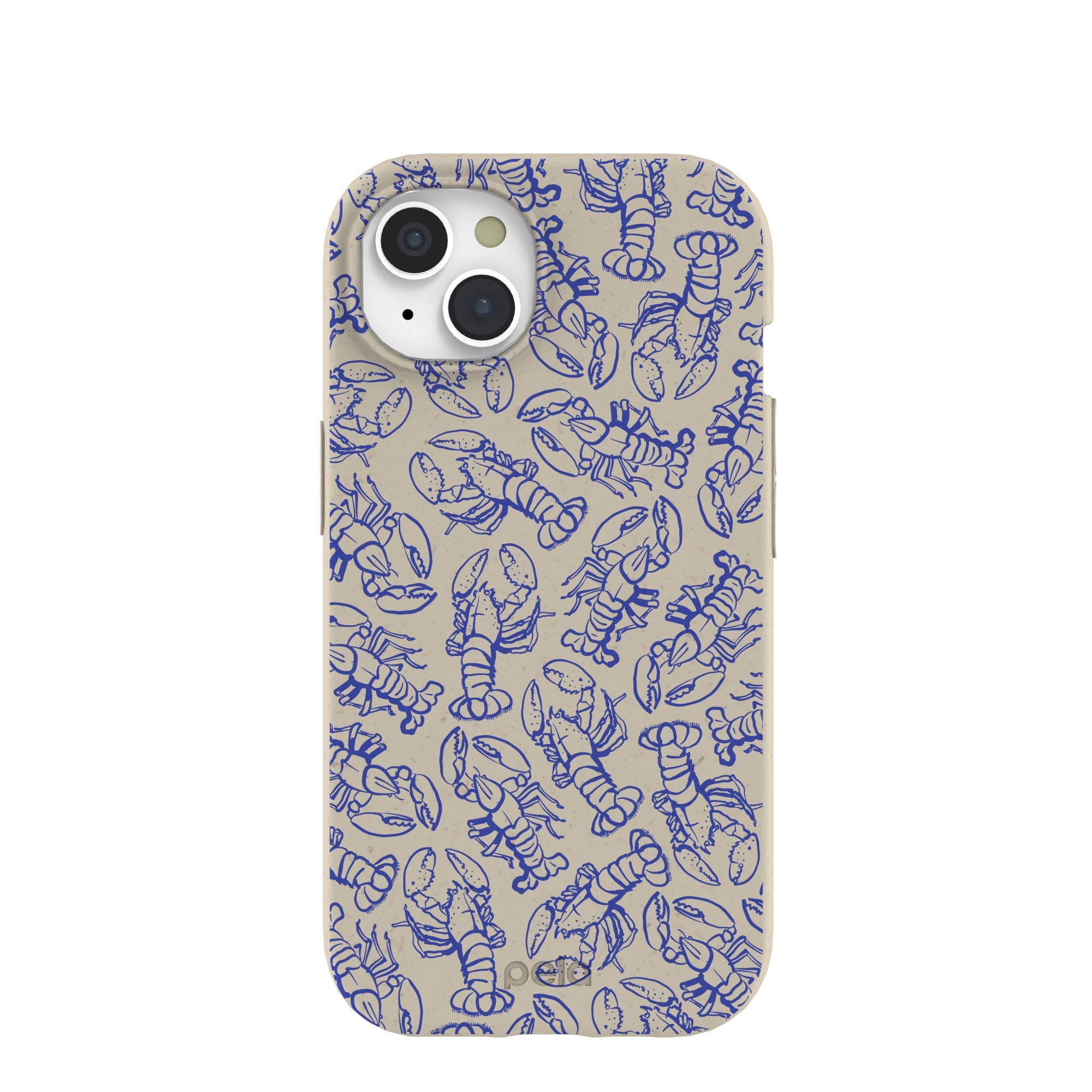 London Fog Blue Lobster iPhone 15 Case Refurbished - Pela Case refurbished available on Cerqular