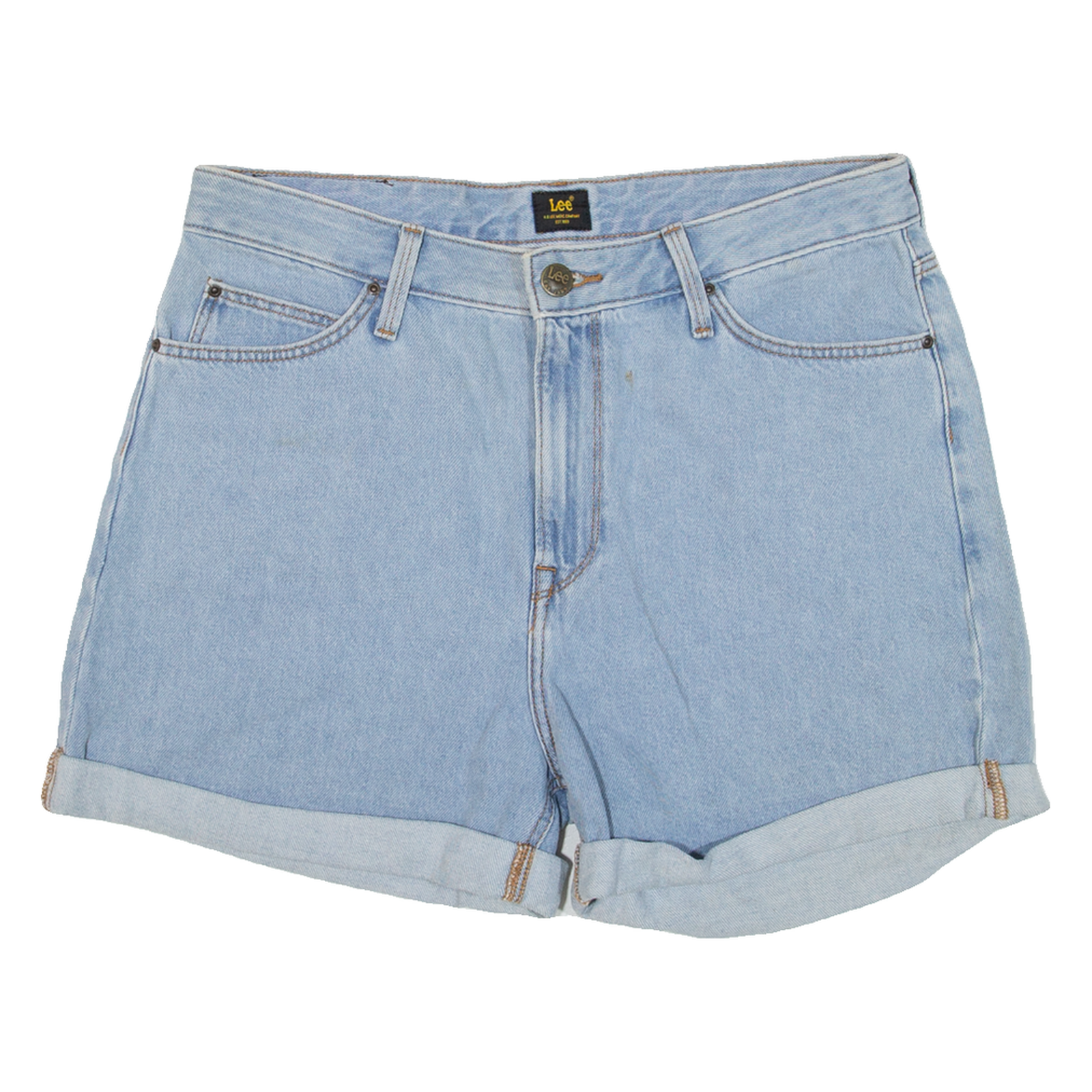 LEE Womens Denim Shorts Blue Relaxed M W31 Refurbished - N/A refurbished available on Cerqular