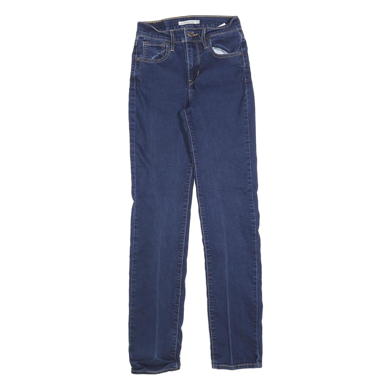 LEVI'S 724 Womens Jeans Blue Slim Skinny Denim W22 L30 Classic Cotton Blend Zip Refurbished - N/A refurbished available on Cerqular