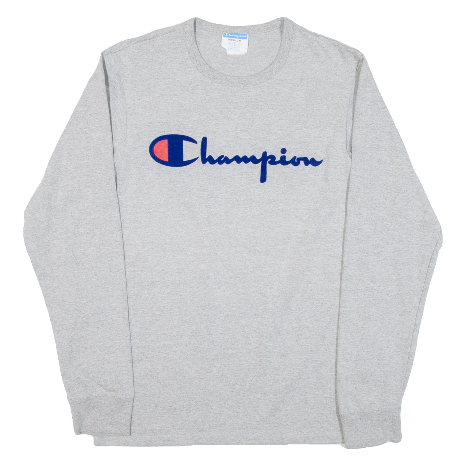 CHAMPION Mens T-Shirt Grey Long Sleeve M Refurbished - N/A refurbished available on Cerqular