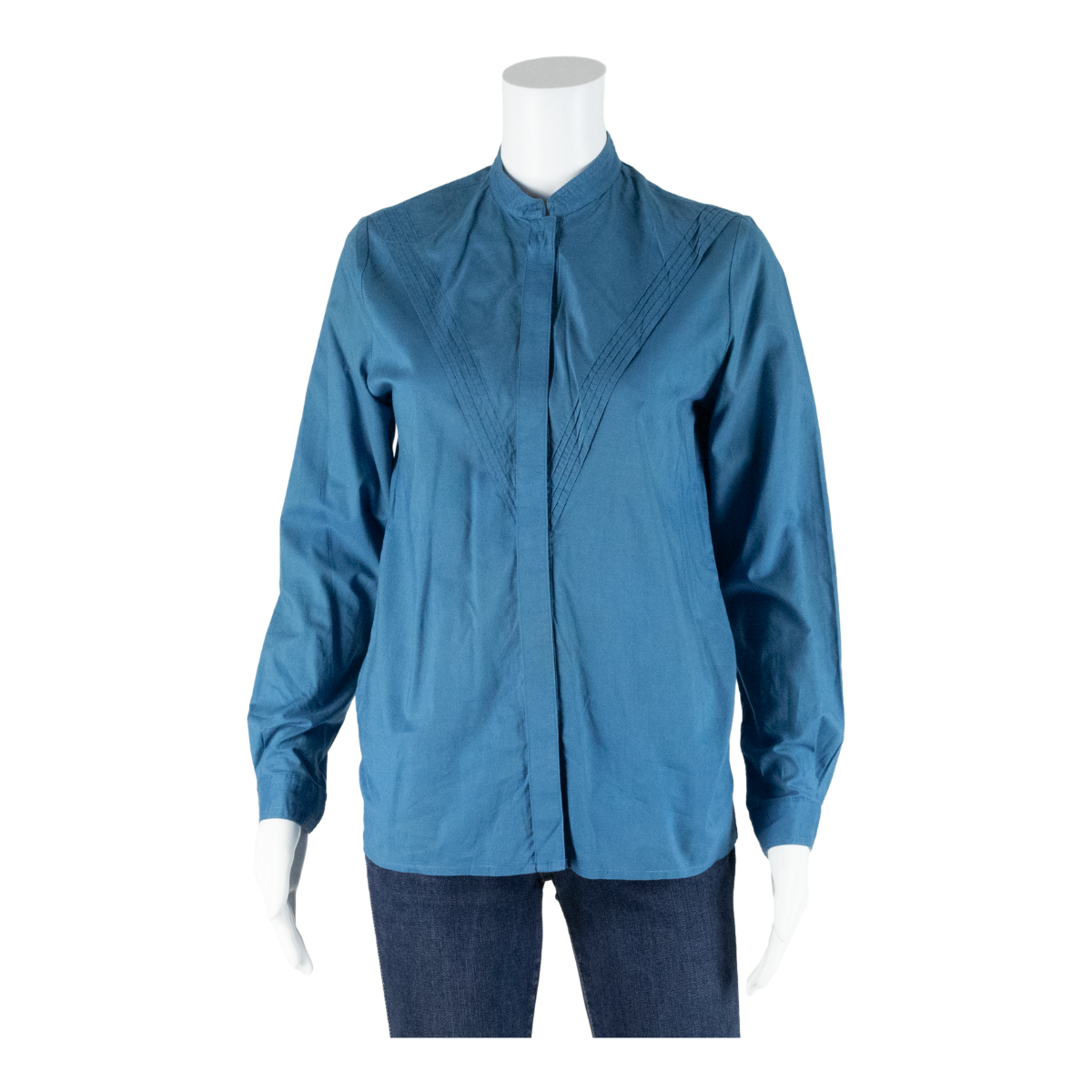 VIA Womens Shirt Blue Collared Long Sleeve 90s S Refurbished - N/A refurbished available on Cerqular