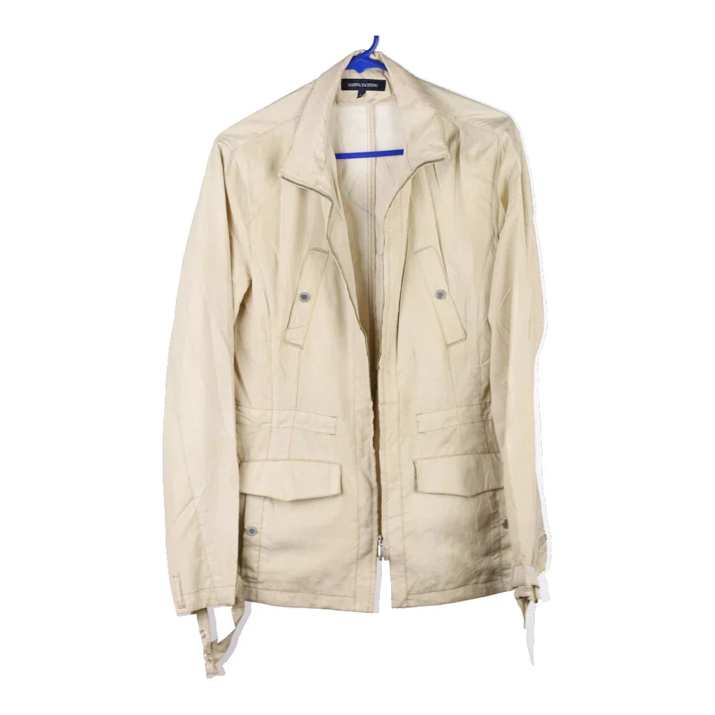 Marina Yachting Jacket - Medium Beige Polyester Blend Refurbished - Thrifted (note: this is a term often used to describe second- refurbished available on Cerqular