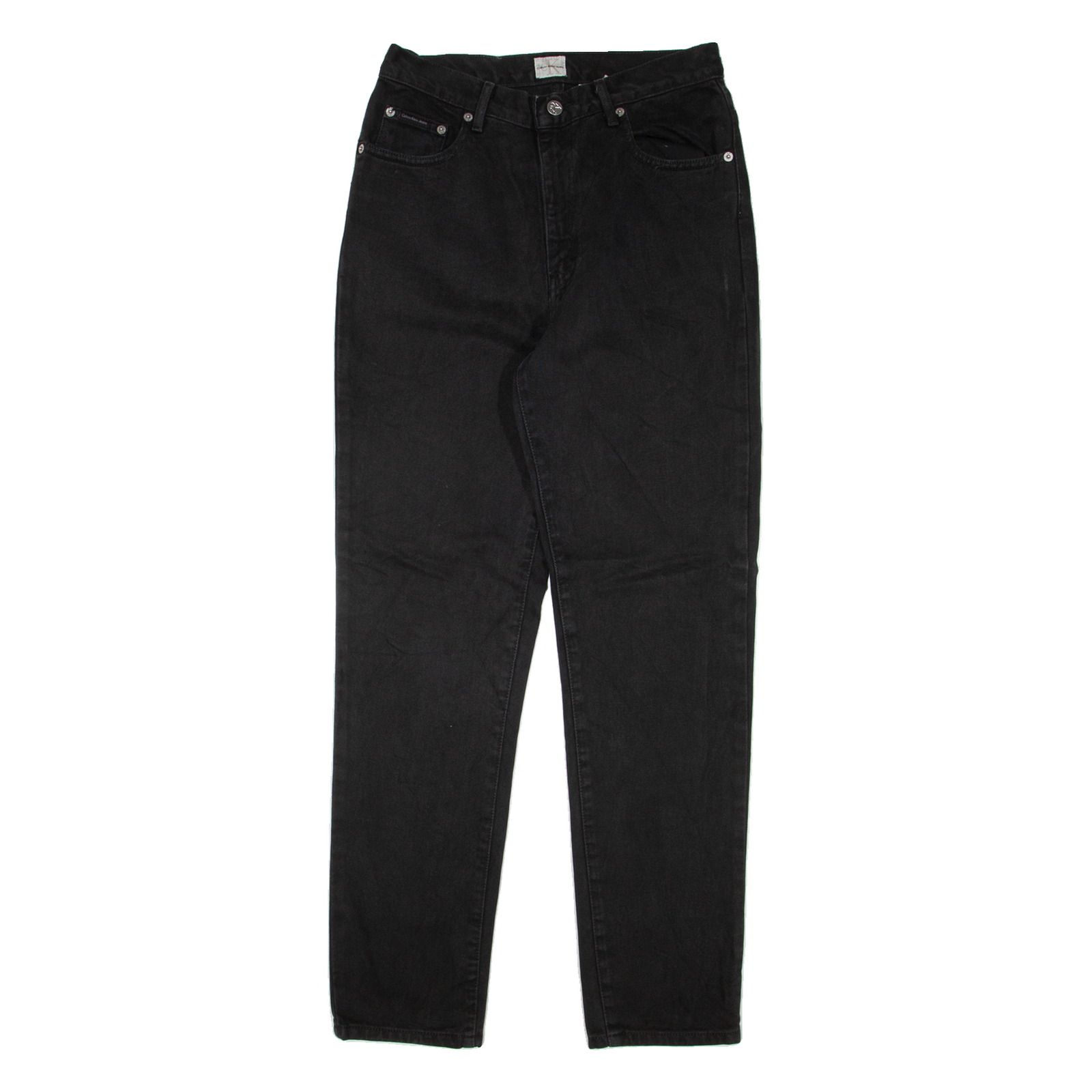 CALVIN KLEIN JEANS Womens Jeans Black Regular Mom W28 L30 Refurbished - N/A refurbished available on Cerqular