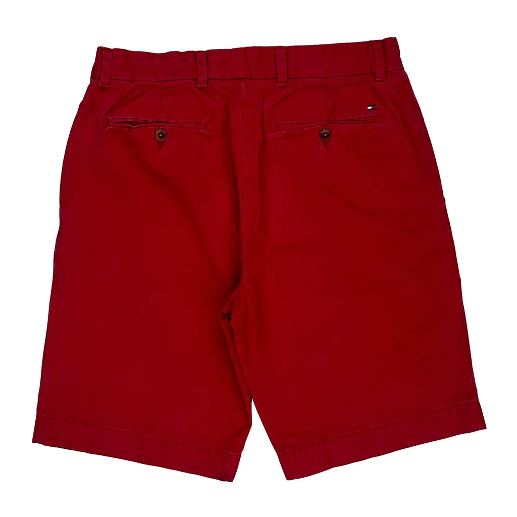 Tommy Hilfiger Shorts - 30W 10L Red Cotton Refurbished - Thrifted (note: this is a term often used to describe second- refurbished available on Cerqular