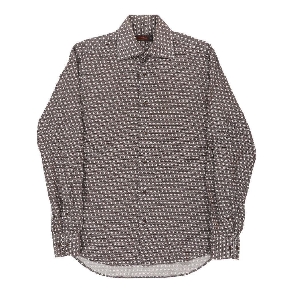 Buy Etro Polka Dot Patterned Shirt - Medium Brown Cotton Refurbished - $87.09 Etro Polka Dot Patterned Shirt - Medium Brown Cotton Refurbished - Thrifted (note: this is a term often used to describe second- refurbished available on Cerqular