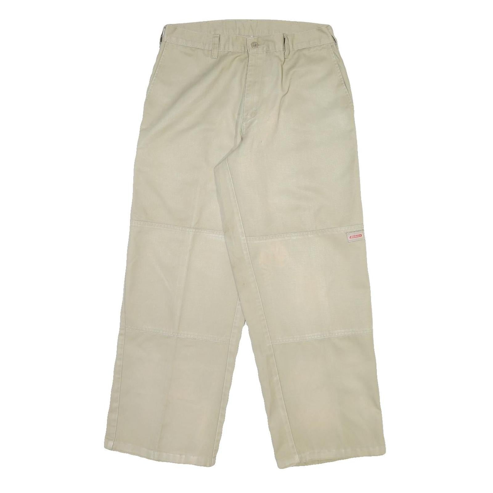 DICKIES Mens Cotton Blend Beige Regular Fit Straight Leg Trousers W32 L28 Refurbished - N/A refurbished available on Cerqular