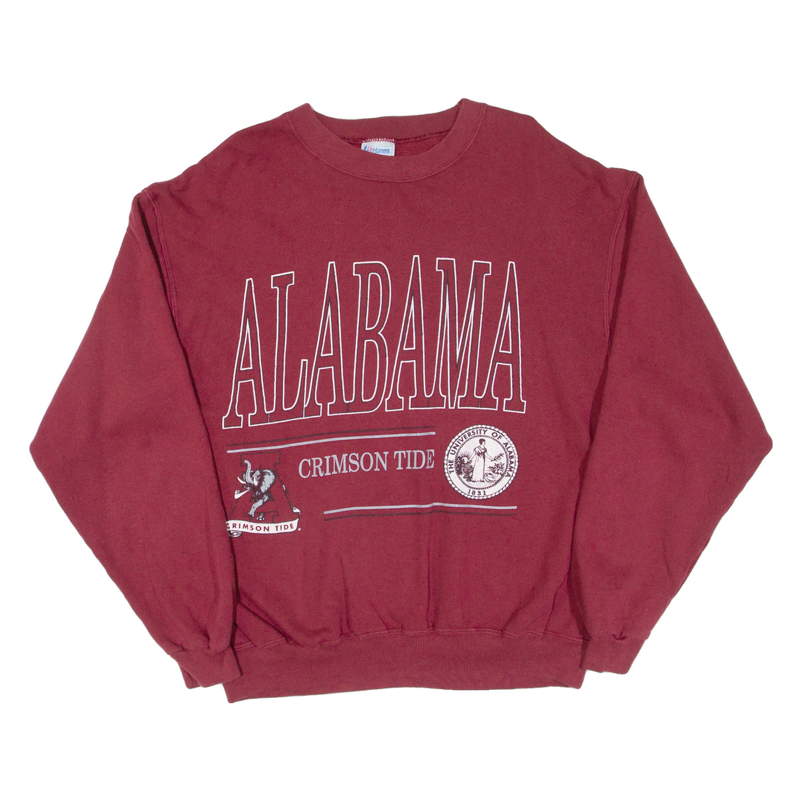 HAINES Alabama Crimson Tide Mens Sweatshirt Maroon USA L Refurbished - N/A refurbished available on Cerqular