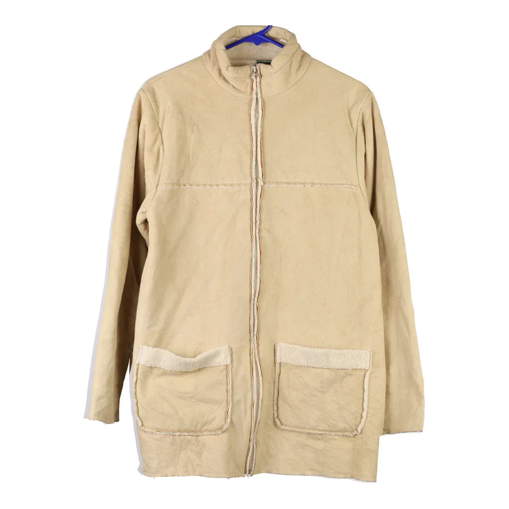 Invicta Suede Jacket - Large Beige Leather Refurbished - Thrifted (note: this is a term often used to describe second- refurbished available on Cerqular