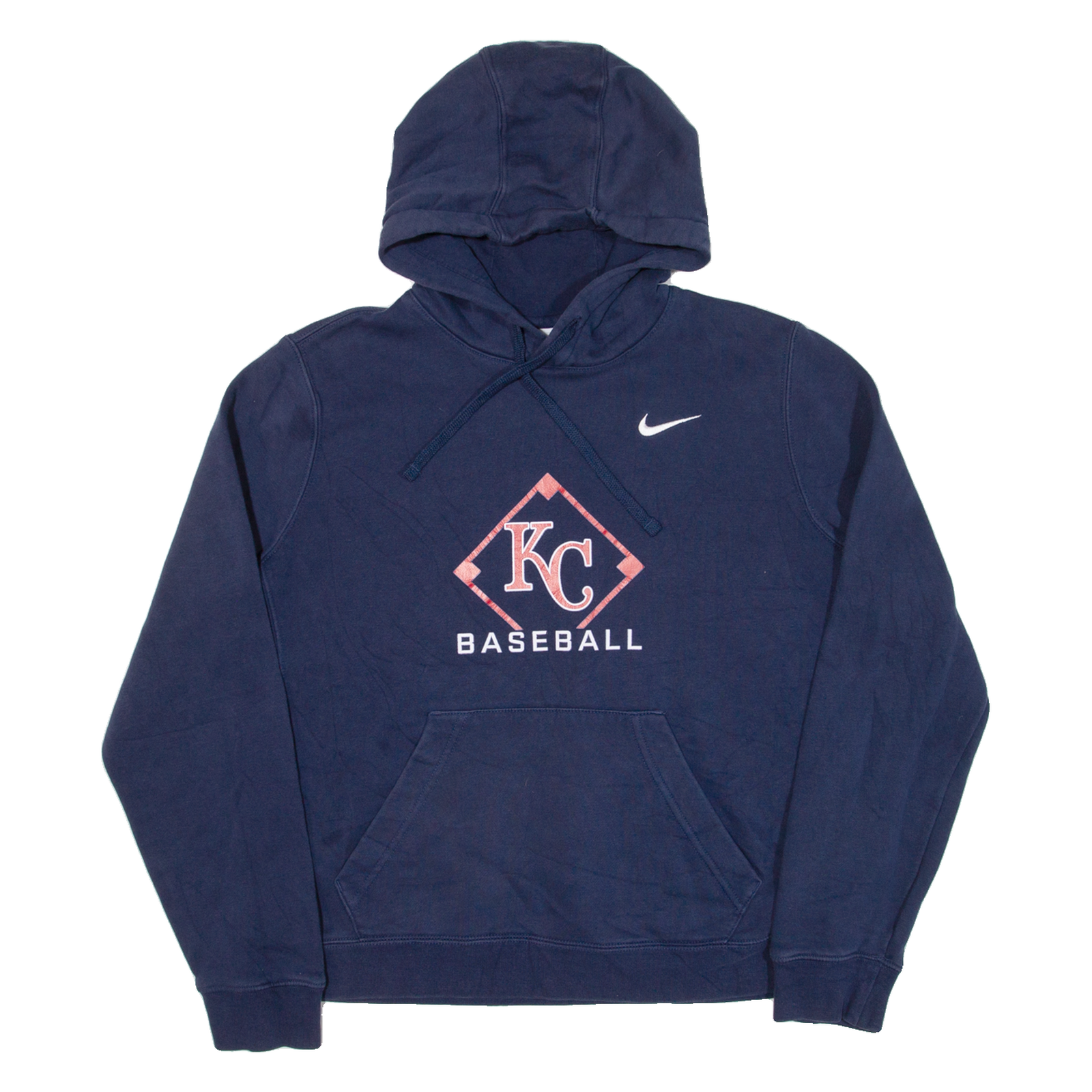 NIKE Kc Baseball Mens Blue Hoodie USA L Refurbished - N/A refurbished available on Cerqular