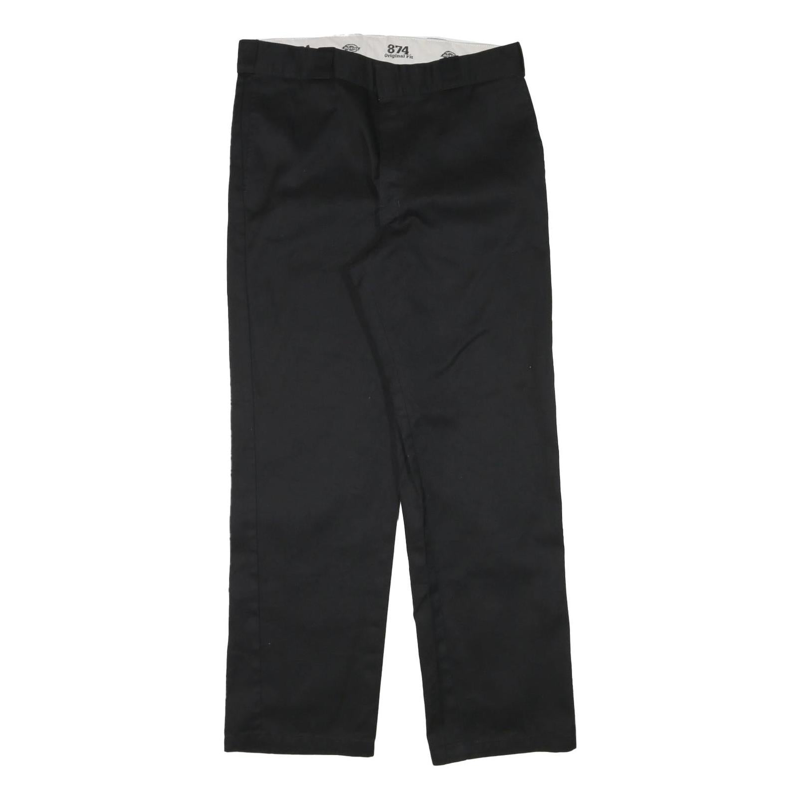 DICKIES Mens Cotton Blend Black Regular Straight Trousers W34 L31 Workwear Zip Refurbished - N/A refurbished available on Cerqular