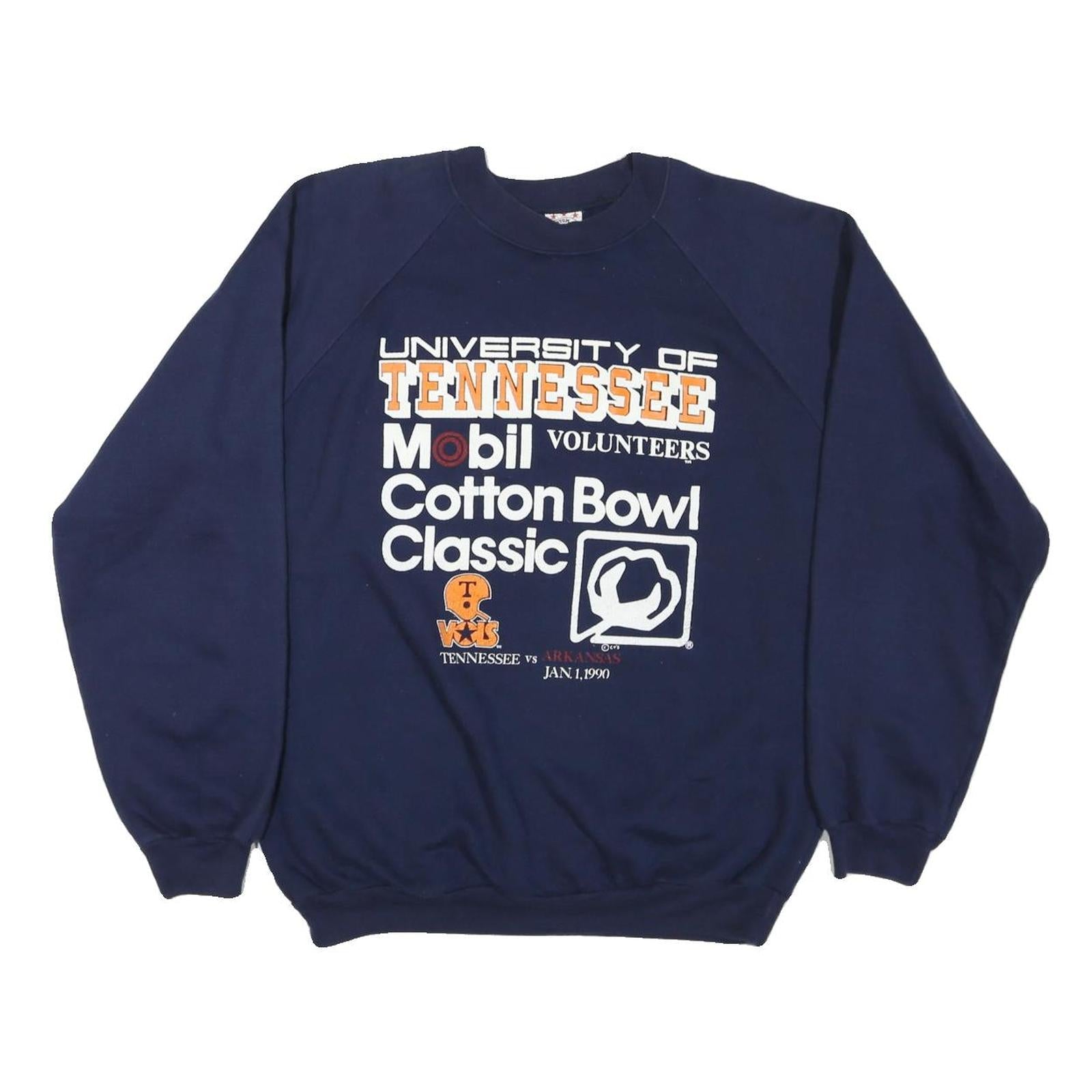CUSTOM T'S Mens Navy University Of Tennessee Cotton Bowl Classic Crew Neck XL Refurbished - N/A refurbished available on Cerqular