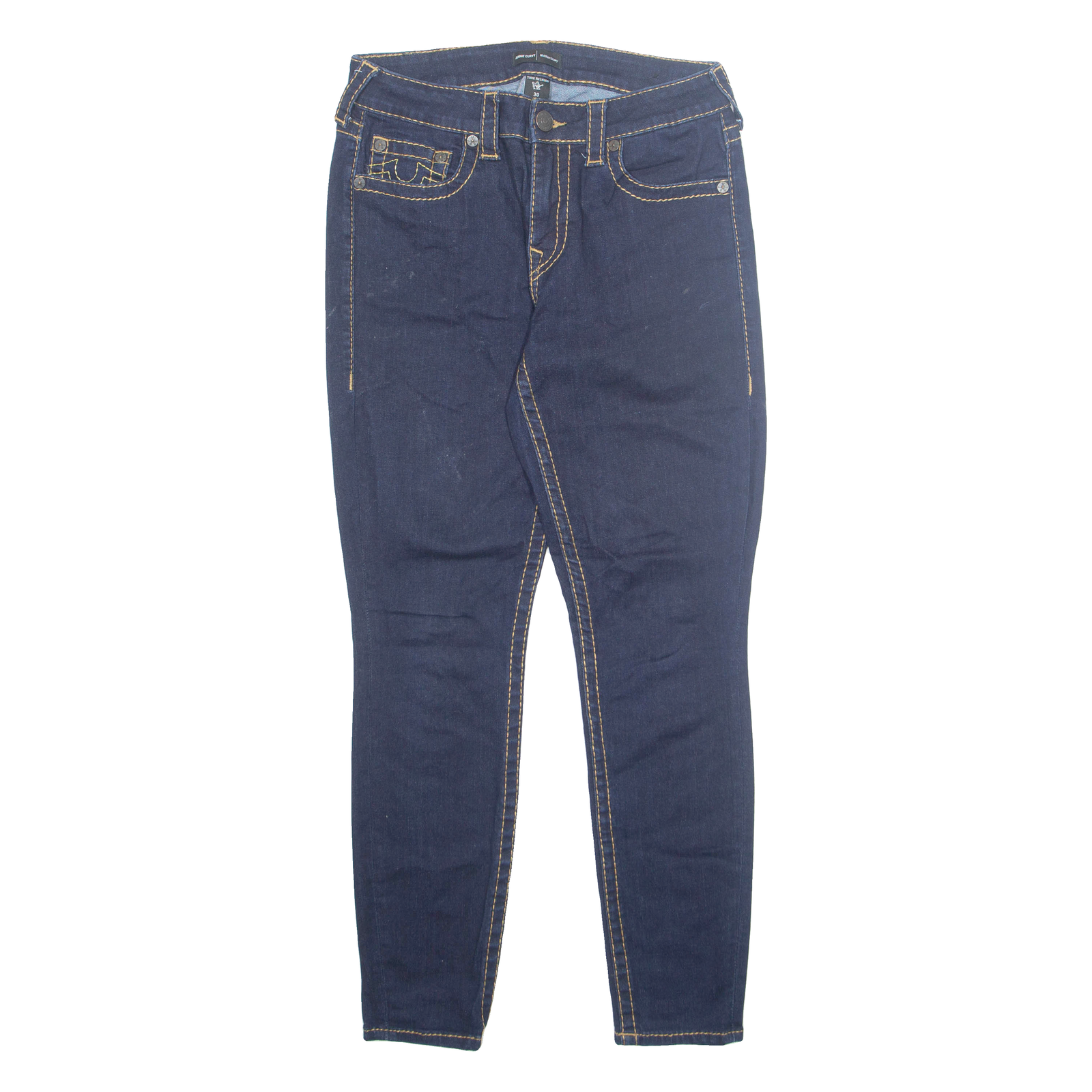 TRUE RELIGION Womens Jeans Blue Regular Skinny W30 L28 Refurbished - N/A refurbished available on Cerqular