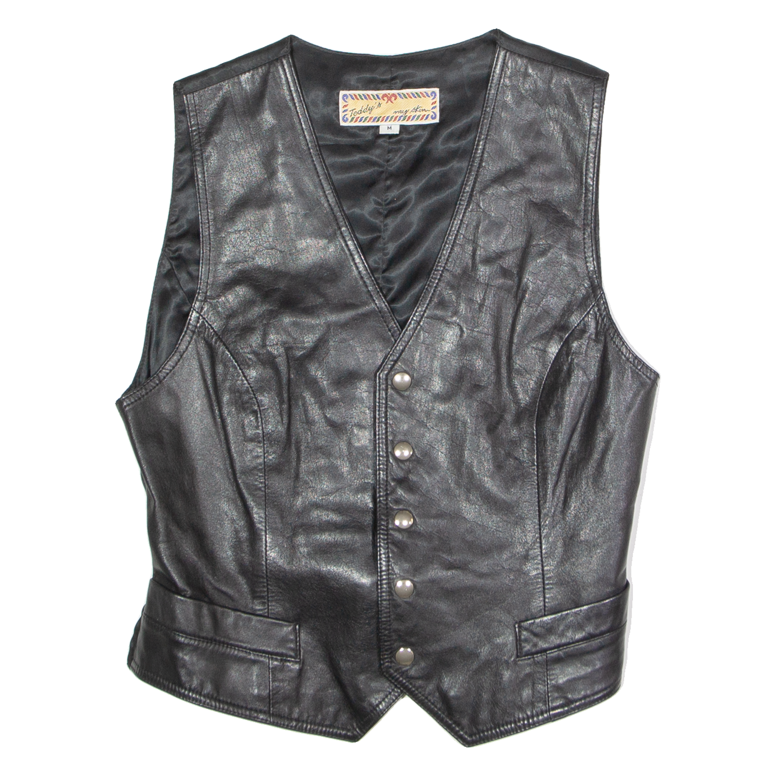 TEDDY'S Mens Blazer Waistcoat Black Leather M Refurbished - N/A refurbished available on Cerqular