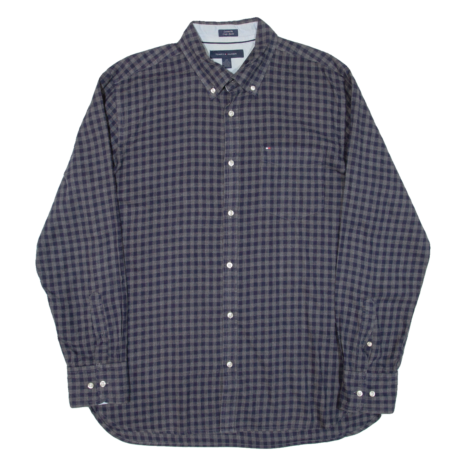 Buy TOMMY HILFIGER Custom Fit Mens Shirt Grey Check Long Sleeve L Refurbished - $31.19 TOMMY HILFIGER Custom Fit Mens Shirt Grey Check Long Sleeve L Refurbished - N/A refurbished available on Cerqular