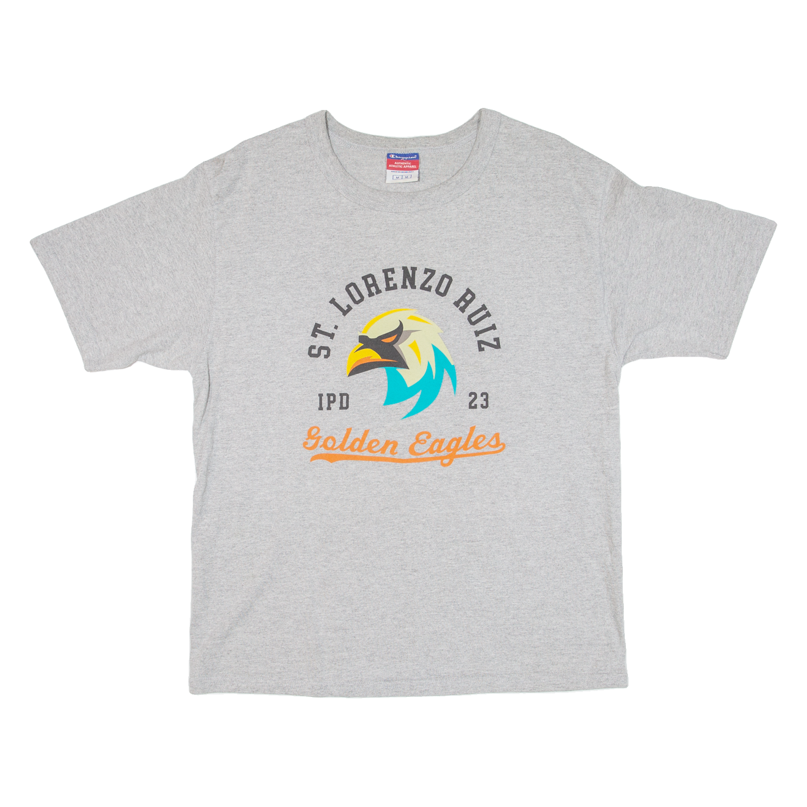 CHAMPION Golden Eagle Mens T-Shirt Grey USA M Refurbished - N/A refurbished available on Cerqular