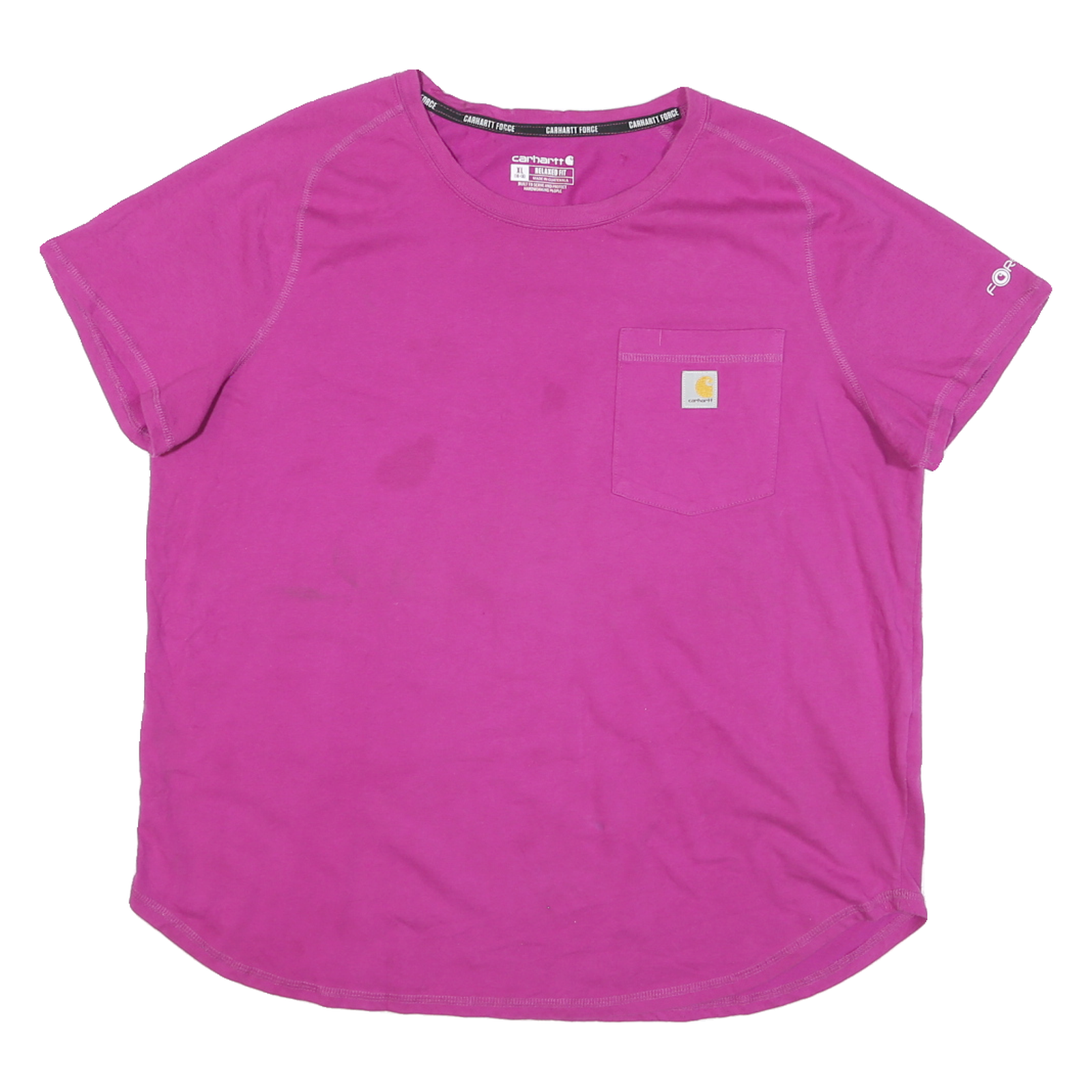 CARHARTT Womens Purple Pink Pocket T-Shirt XL Short Sleeve Crew Neck Workwear Refurbished - N/A refurbished available on Cerqular