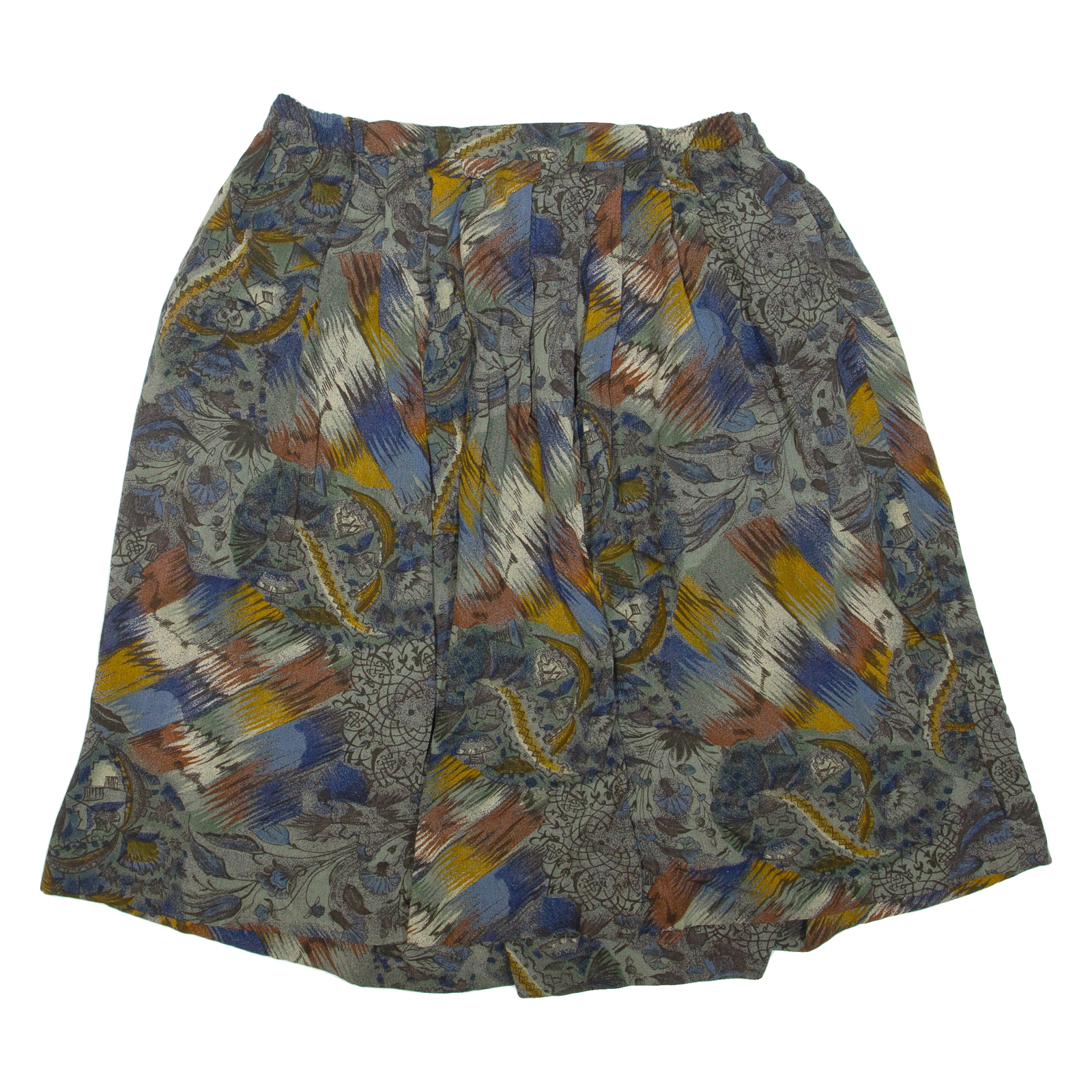 Womens Flare Skirt Grey Short Crazy Pattern XL Refurbished - N/A refurbished available on Cerqular