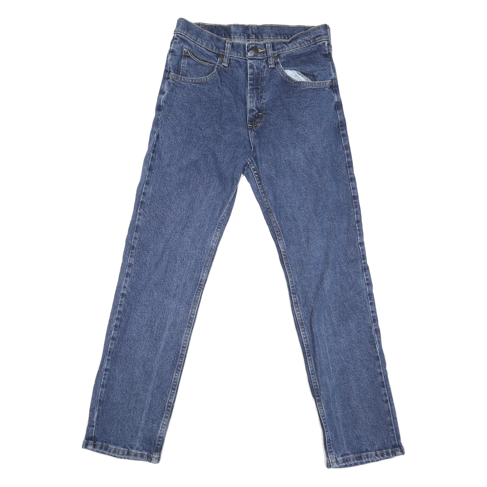 WRANGLER Womens Regular Blue Denim Jeans Cotton Blend W23 L28 Classic Zip Refurbished - N/A refurbished available on Cerqular