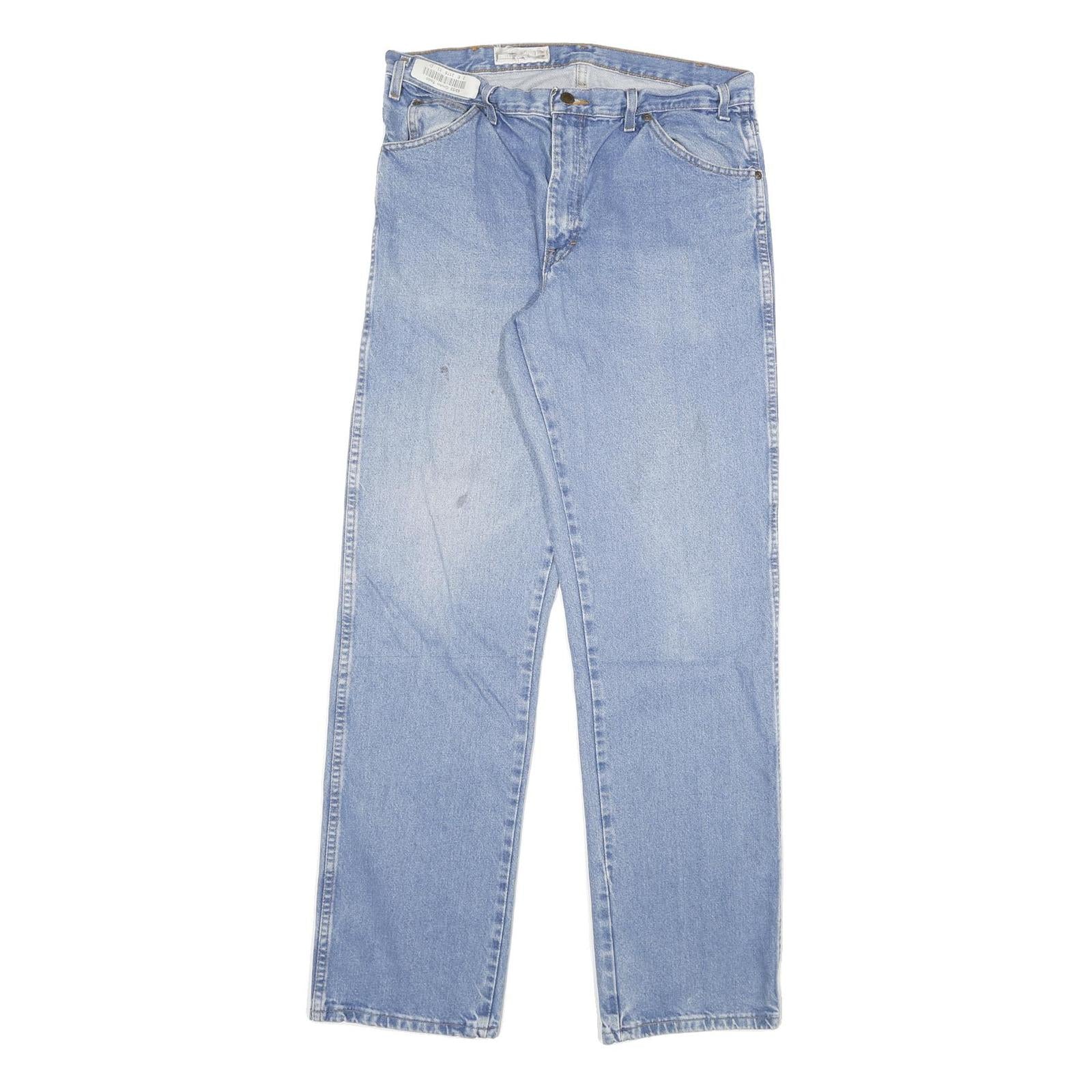DICKIES Mens Regular Fit Denim Jeans Light Blue W34 L34 Cotton Blend Zip Refurbished - N/A refurbished available on Cerqular