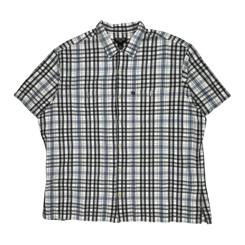 Buy Polo By Ralph Lauren Checked Short Sleeve Shirt - 2XL Black & White Cotton Refurbished - $36.17 Polo By Ralph Lauren Checked Short Sleeve Shirt - 2XL Black & White Cotton Refurbished - Thrifted (note: this is a term often used to describe second- refurbished available on Cerqular