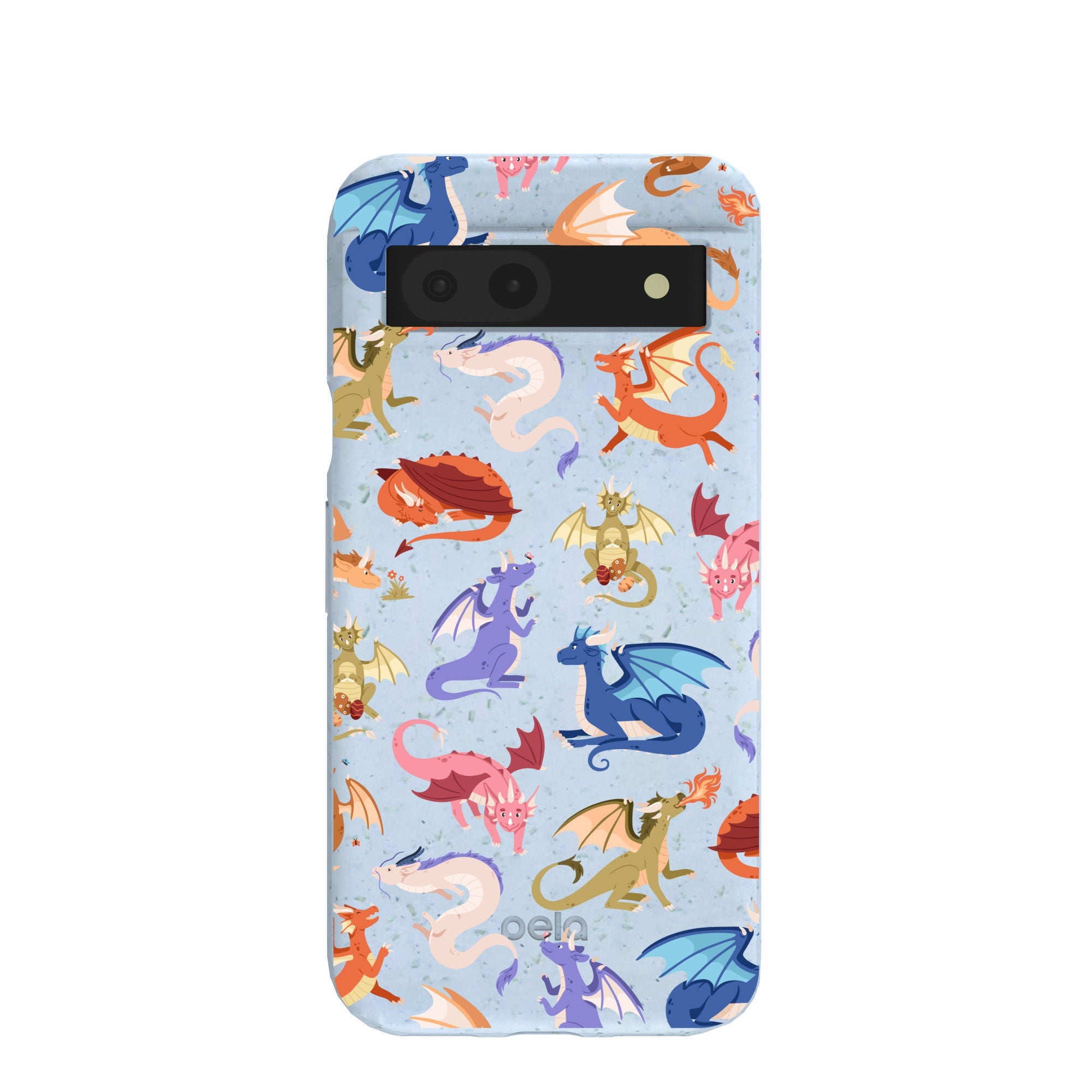 Powder Blue Dragon Cuties Google Pixel 8a Case Refurbished - Pela Case refurbished available on Cerqular