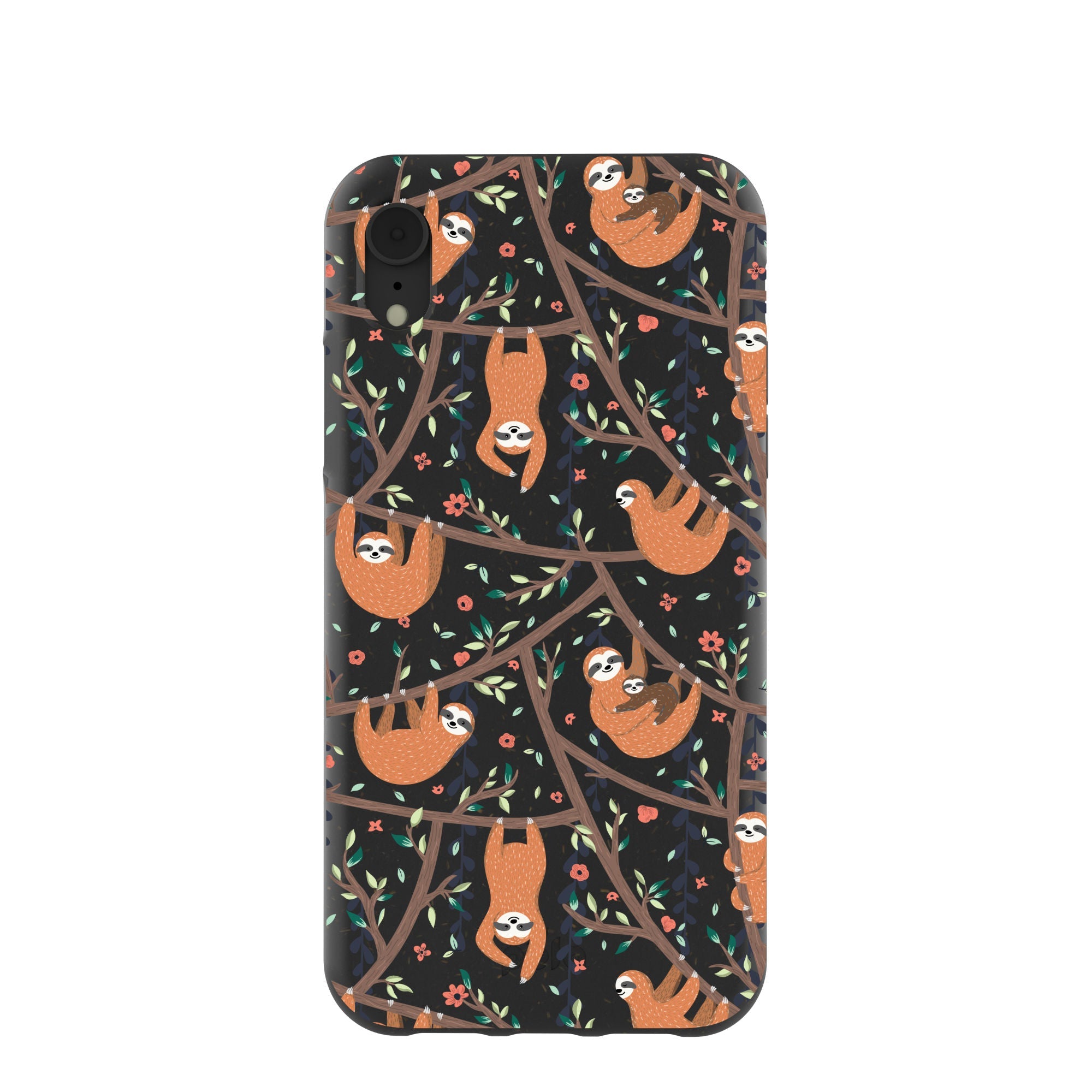Black Jungle Sloths iPhone XR Case Refurbished - Pela Case refurbished available on Cerqular