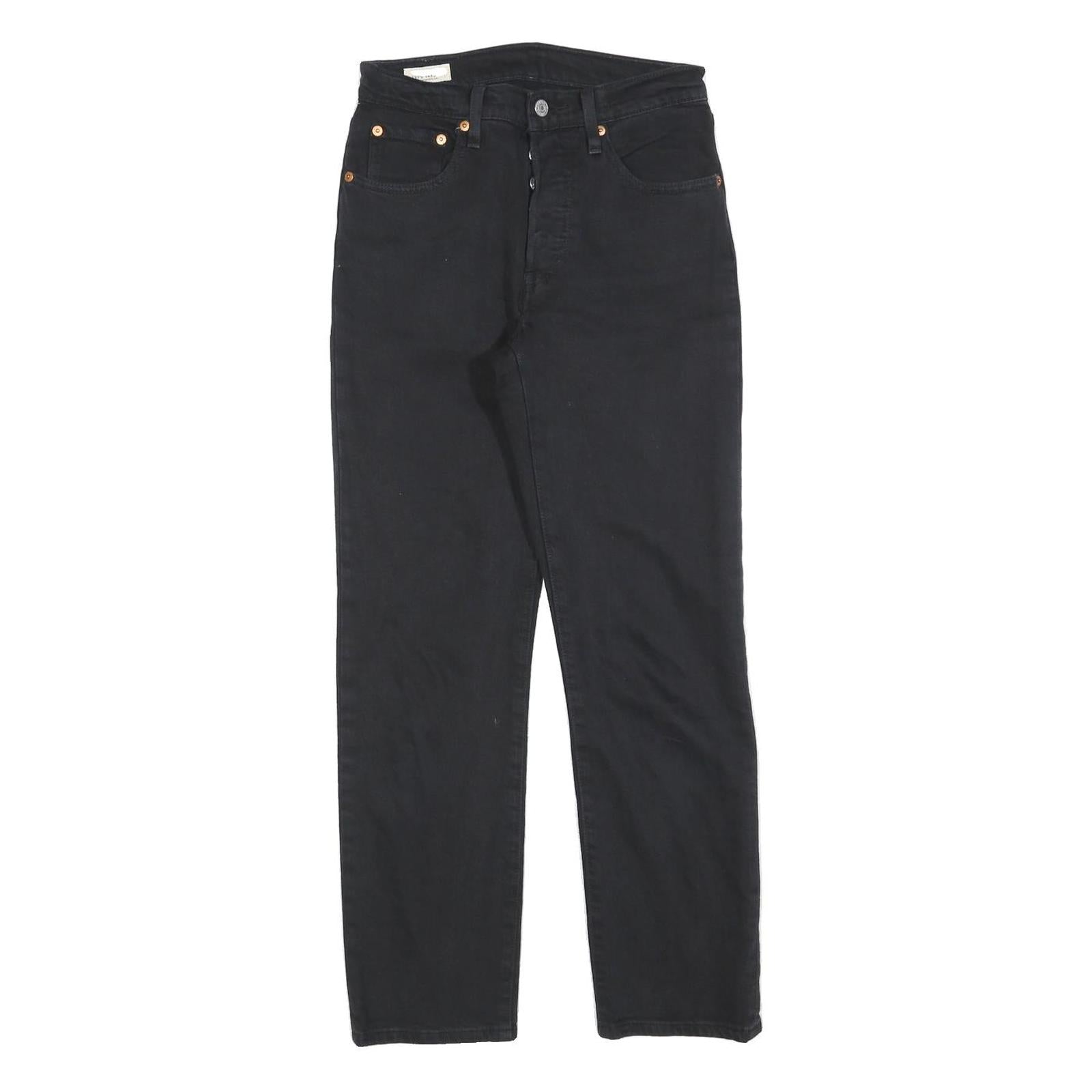 LEVI'S 501 Big E Womens Jeans Black Regular Straight Denim W24 L28 Classic Refurbished - N/A refurbished available on Cerqular
