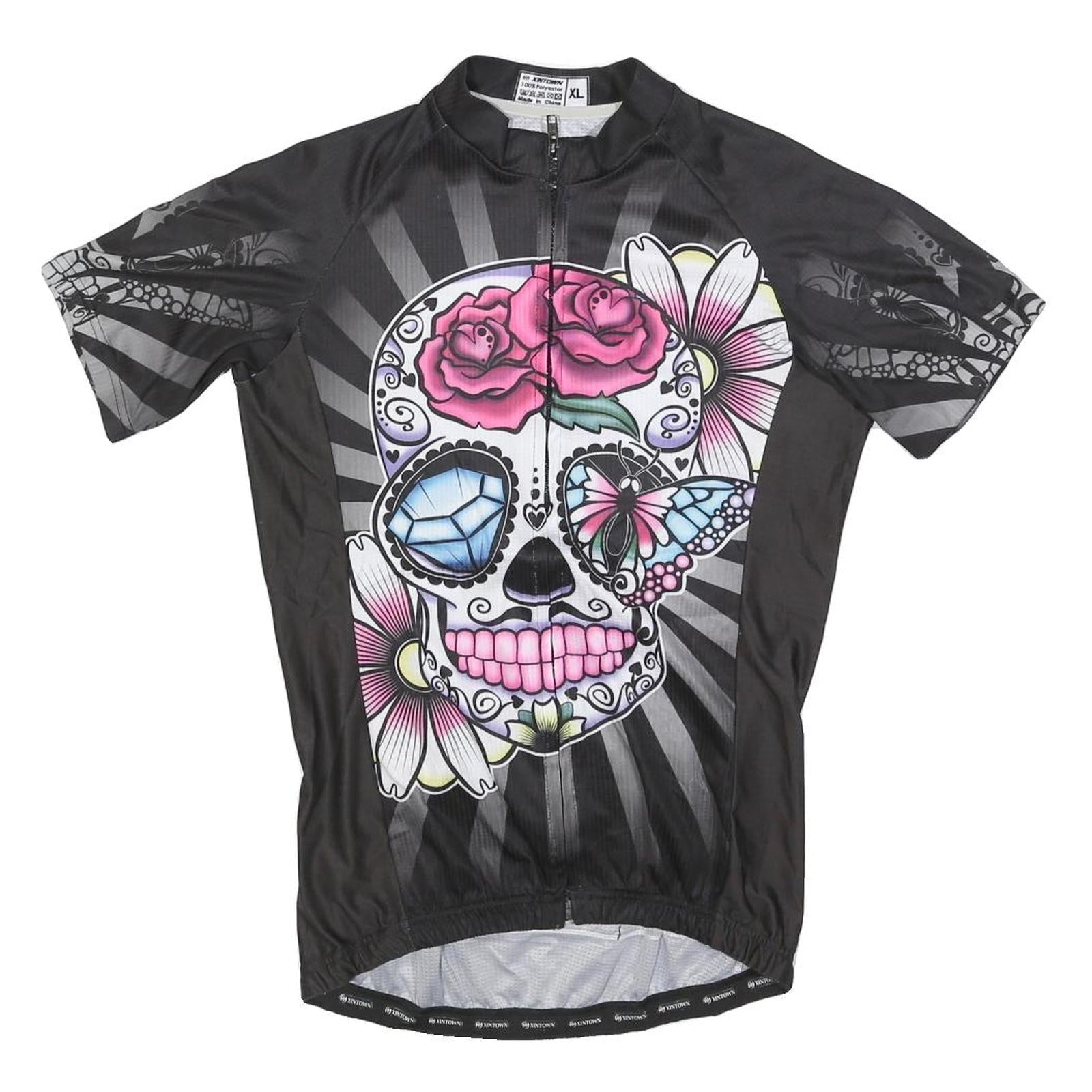 XINTOWN Womens Black Graphic T-Shirt XL Short Sleeve Round Neck Cycling Jersey Refurbished - N/A refurbished available on Cerqular