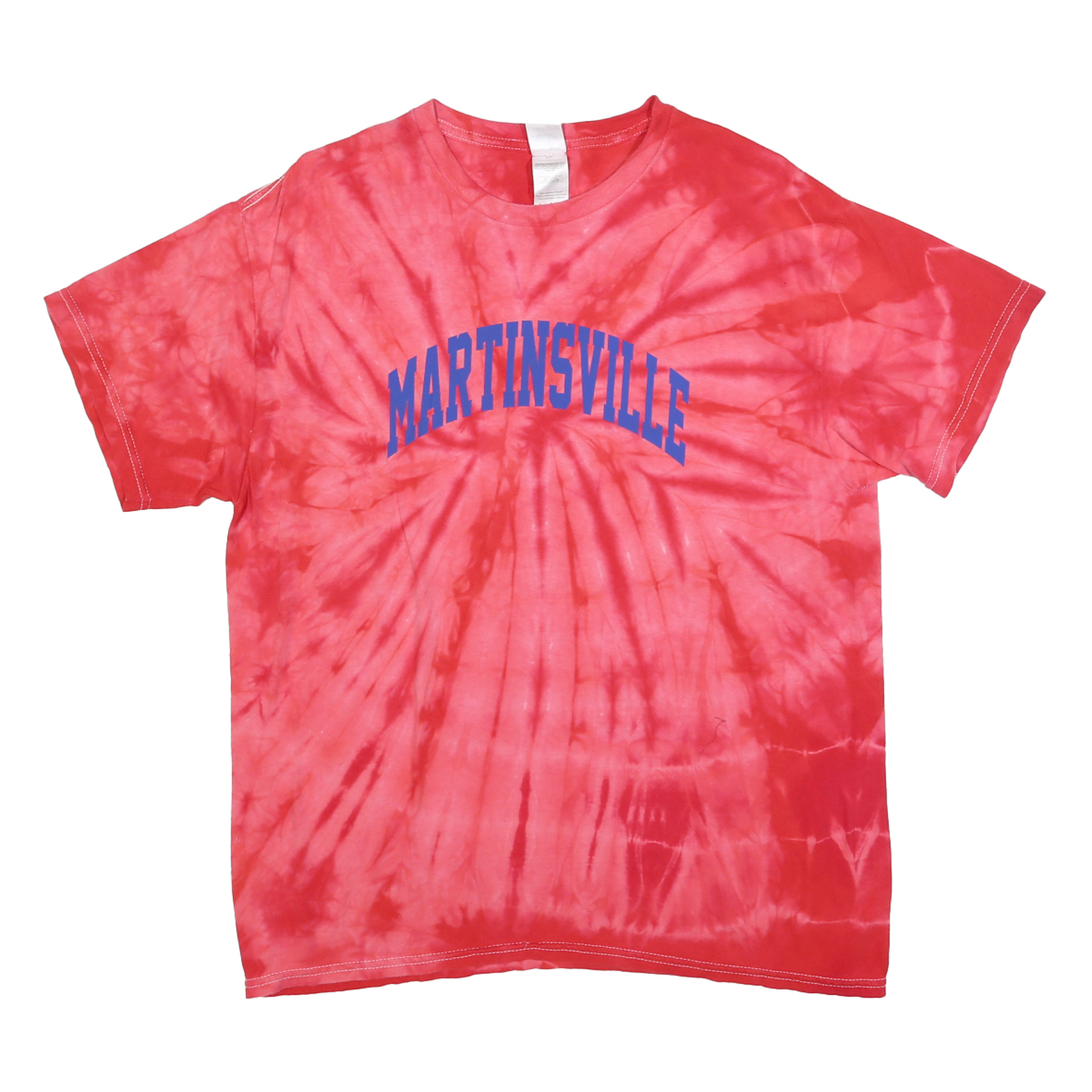 COLORTONE Womens Red Tie Dye Martinsville Graphic T-Shirt L Short Sleeve Crew Refurbished - N/A refurbished available on Cerqular