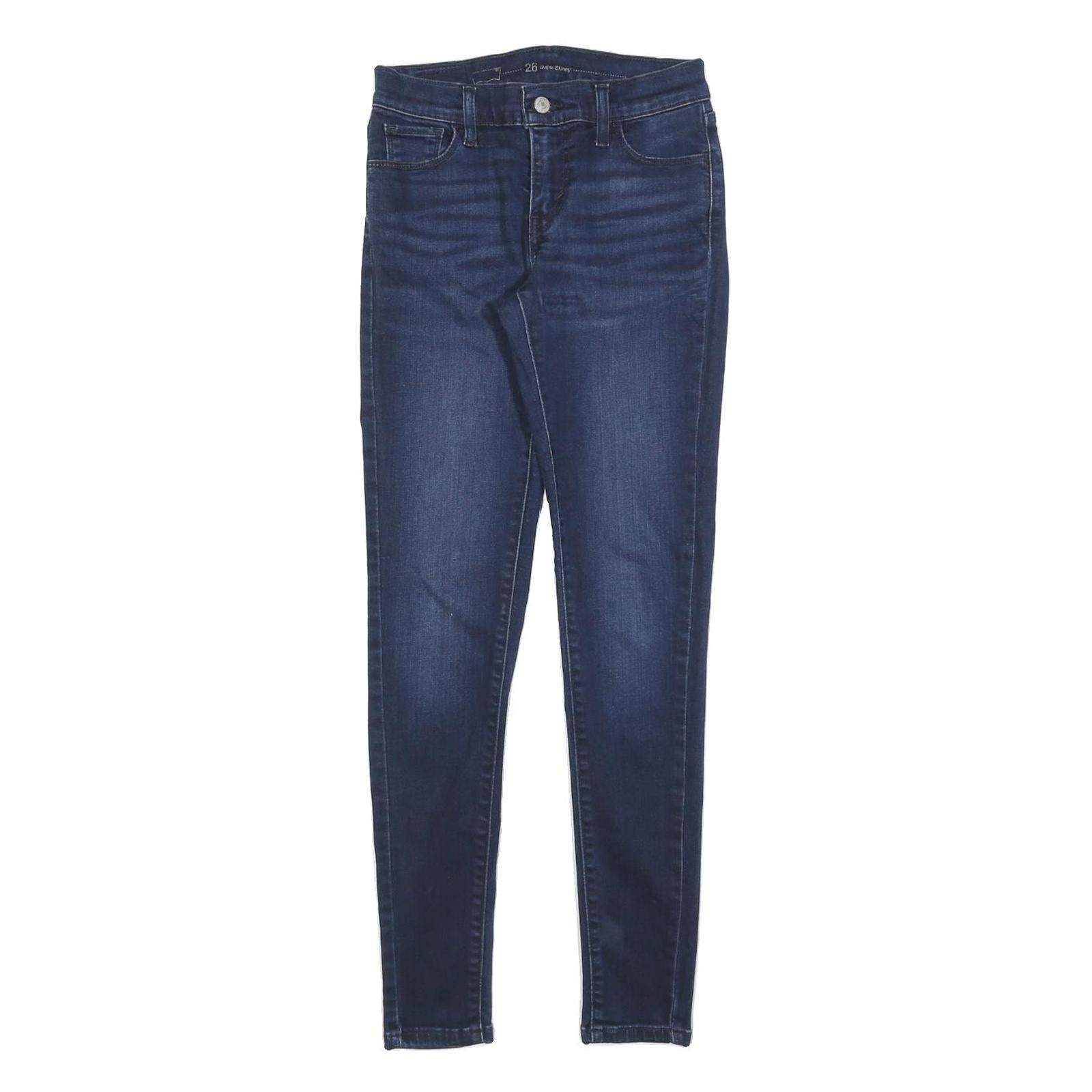 LEVI'S Womens Jeans Blue Slim Skinny Denim Medium W26 L30 Stylish Zip Closure Refurbished - N/A refurbished available on Cerqular