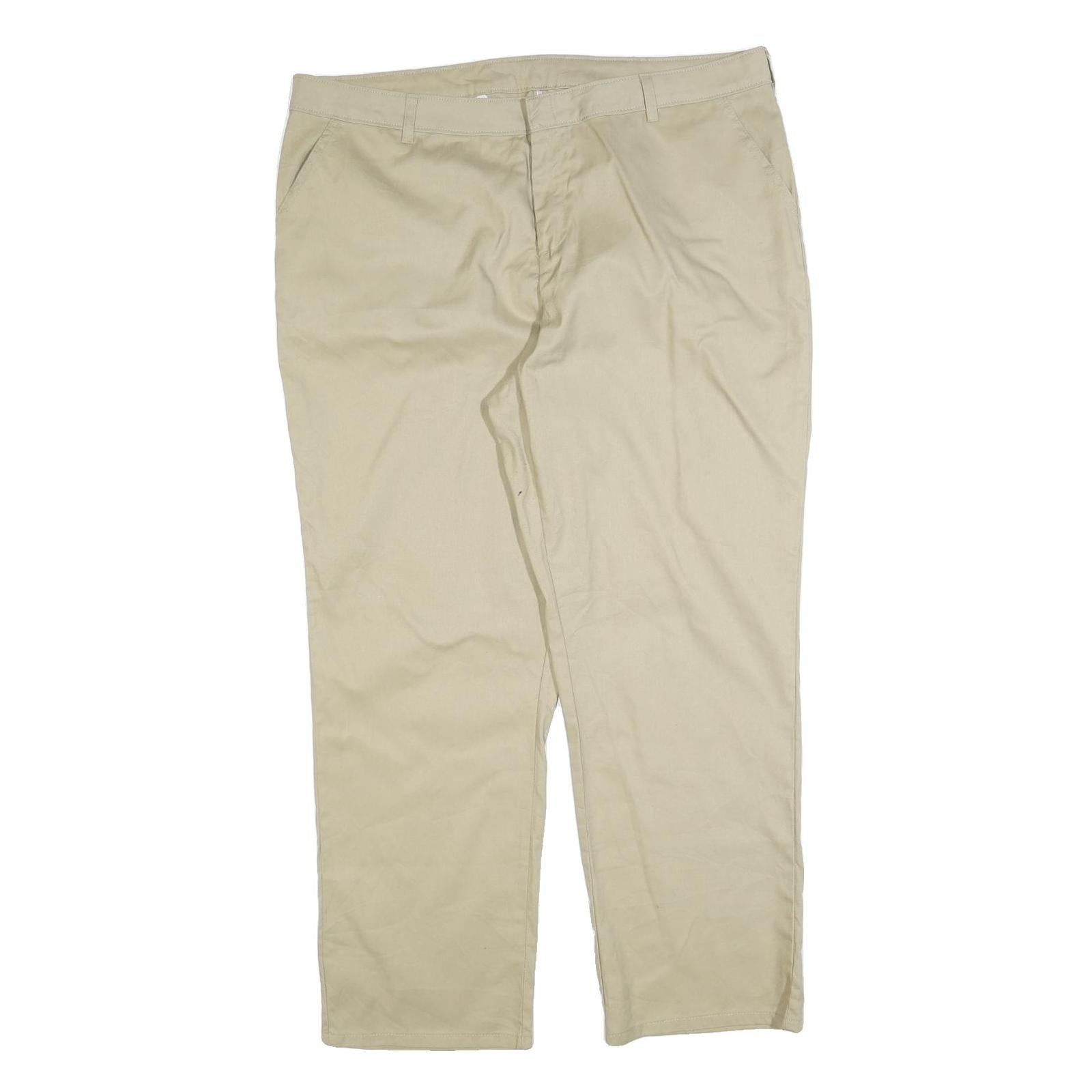 DICKIES Mens Cotton Blend Beige Regular Fit Straight Leg Trousers W40 L30 Refurbished - N/A refurbished available on Cerqular
