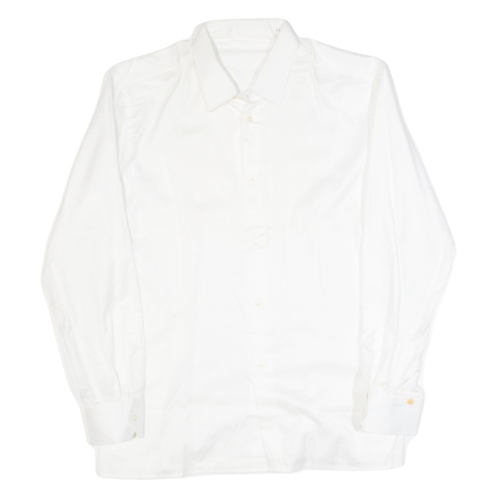 Mens Shirt White 90s Spotted Long Sleeve M Refurbished - N/A refurbished available on Cerqular