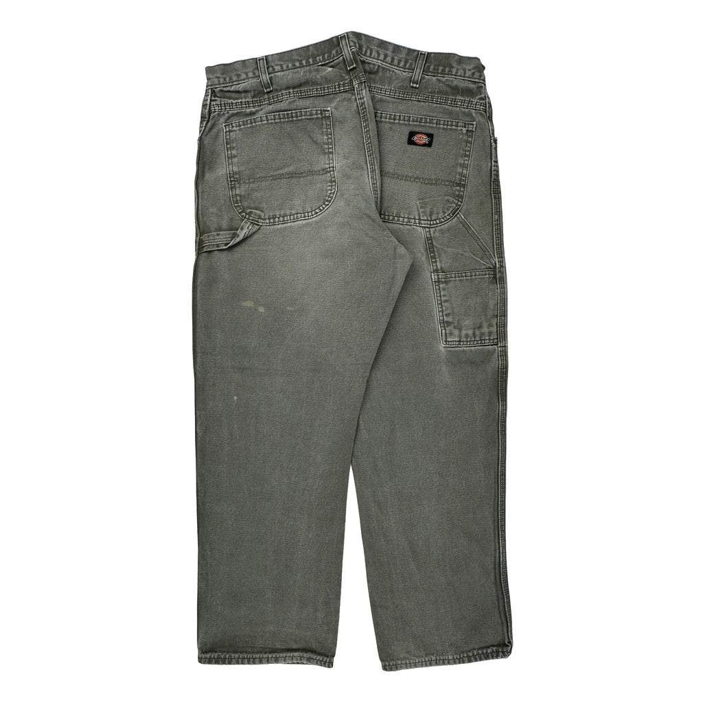 Dickies Carpenter Trousers - 36W 30L Grey Cotton Refurbished - Thrifted (note: this is a term often used to describe second- refurbished available on Cerqular