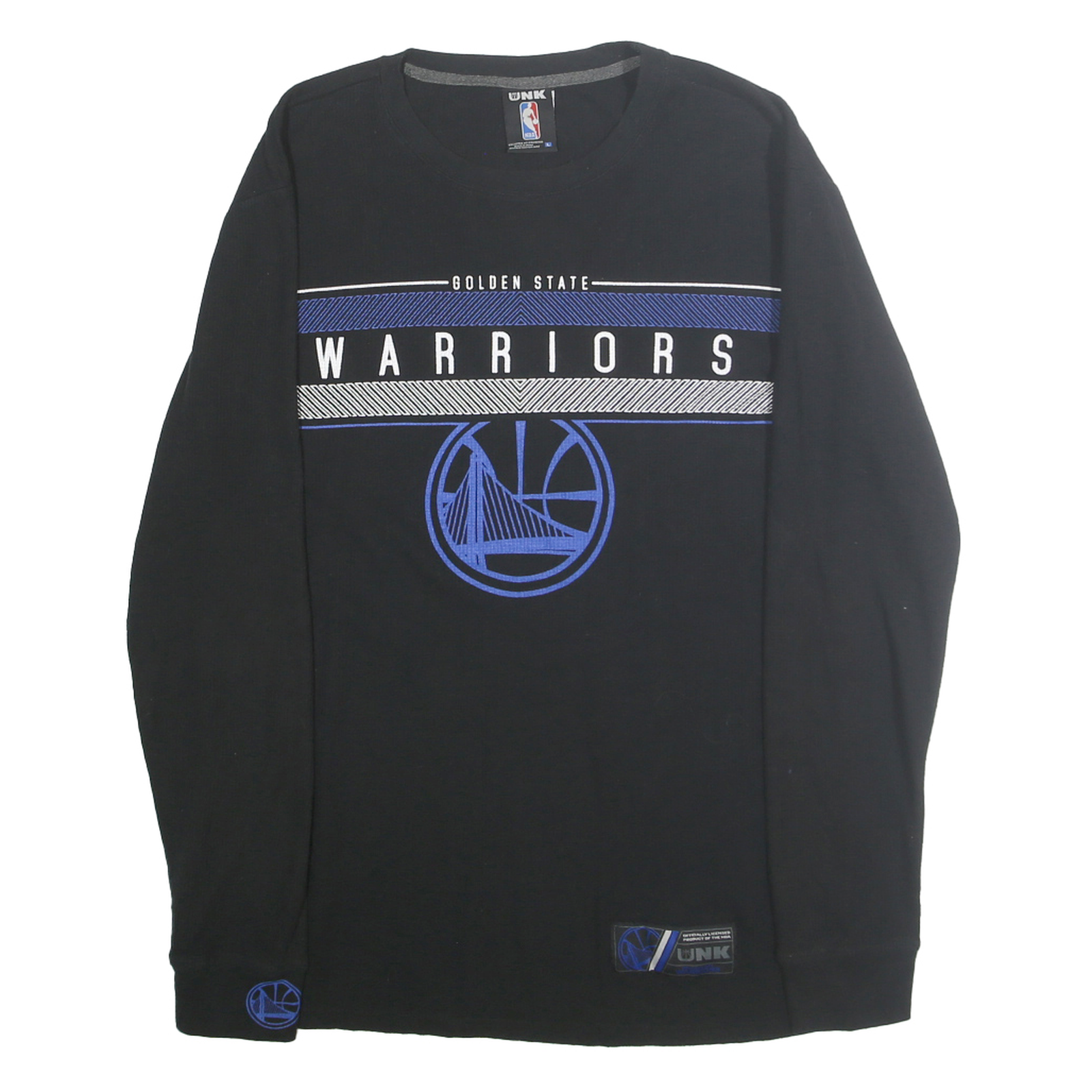 NBA Mens Black Golden State Warriors Long Sleeve Crew Neck Cotton Blend L Refurbished - N/A refurbished available on Cerqular