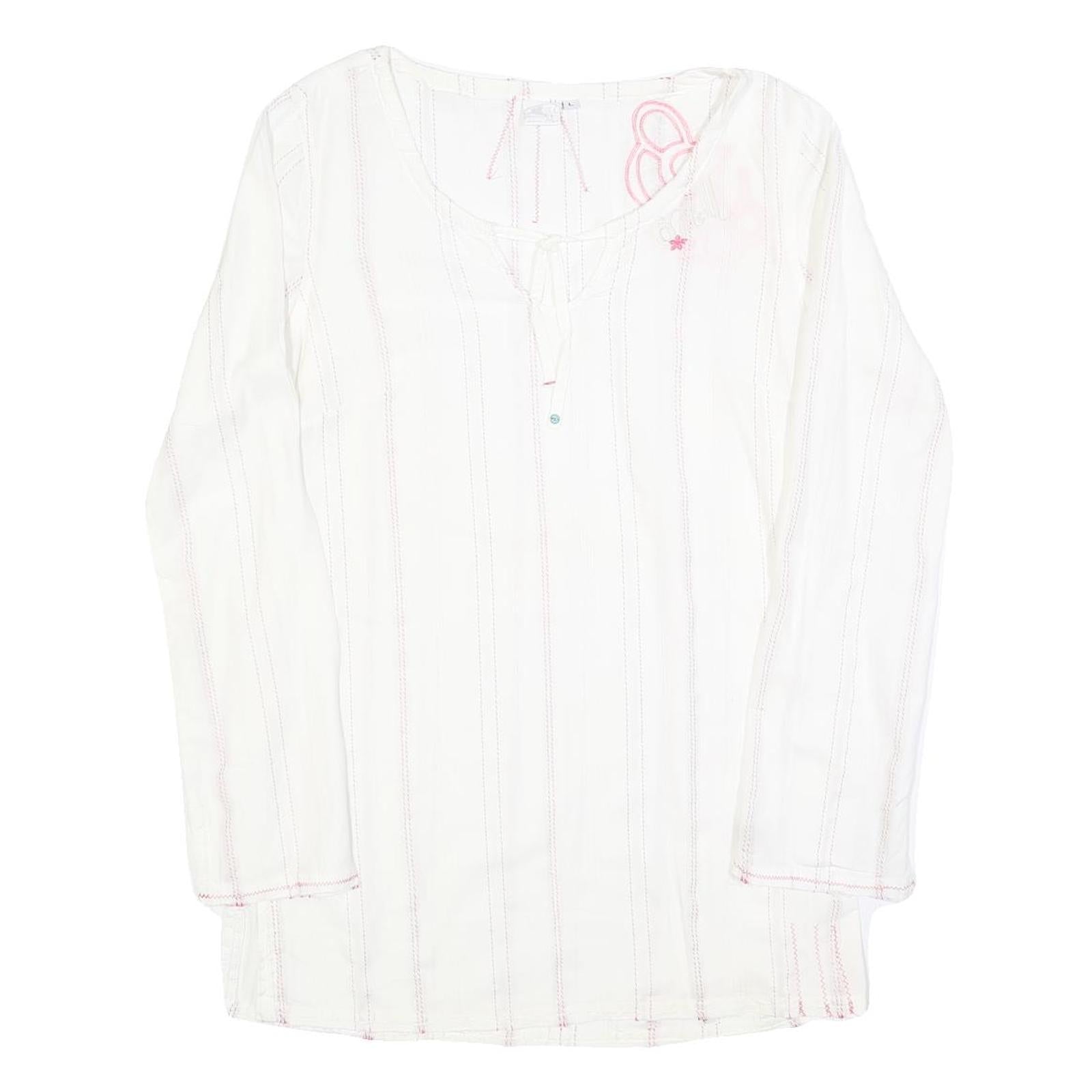 Buy O'NEILL Womens White Long Sleeve V-Neck Cotton Blend Top L Casual Refurbished - $25.99 O'NEILL Womens White Long Sleeve V-Neck Cotton Blend Top L Casual Refurbished - N/A refurbished available on Cerqular
