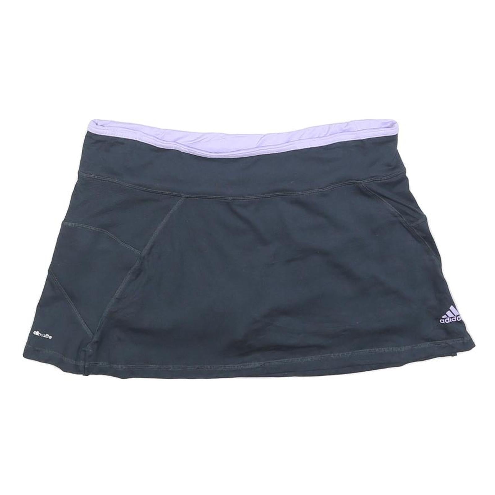 ADIDAS Womens Black & Lilac Athletic Mini Skort Polyester Blend L Sportswear Refurbished - N/A refurbished available on Cerqular