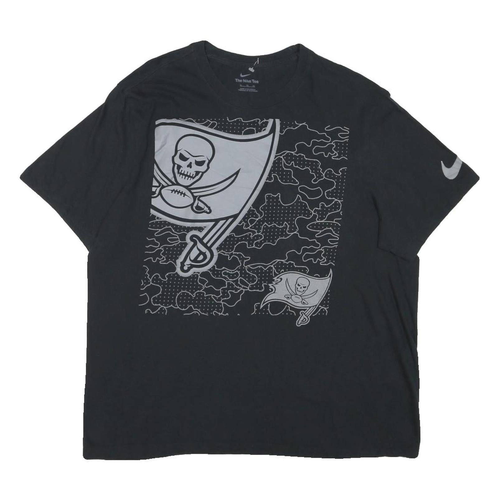 NIKE Mens Black & Grey Skull Graphic T-Shirt XL Short Sleeve Crew Neck Cotton Refurbished - N/A refurbished available on Cerqular