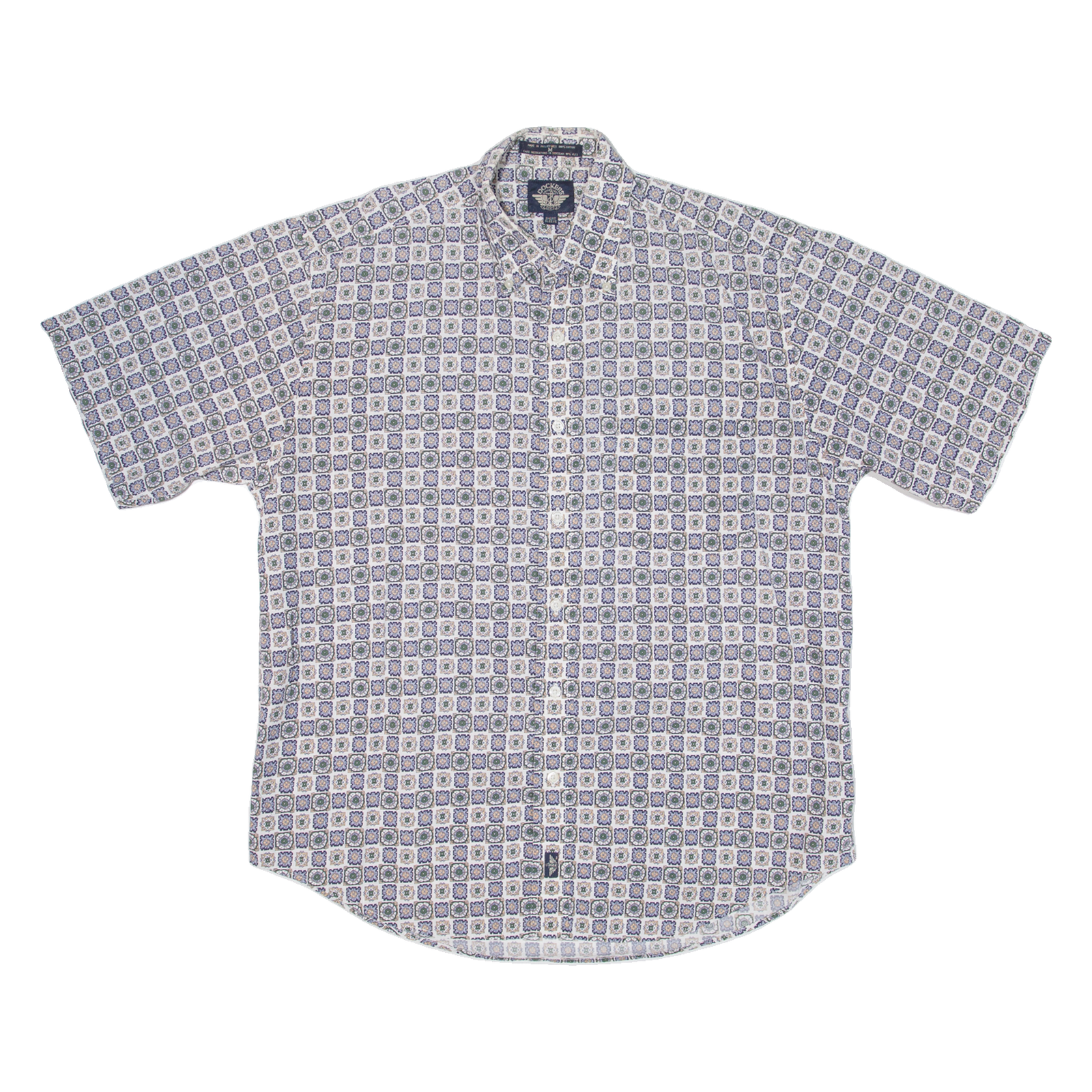 DOCKERS Mens Shirt Blue Crazy Pattern M Refurbished - N/A refurbished available on Cerqular