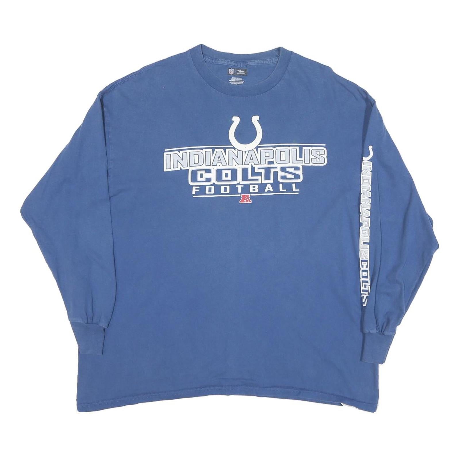 NFL Mens Blue Indianapolis Colts Football Long Sleeve Crew Neck T-Shirt XL Refurbished - N/A refurbished available on Cerqular