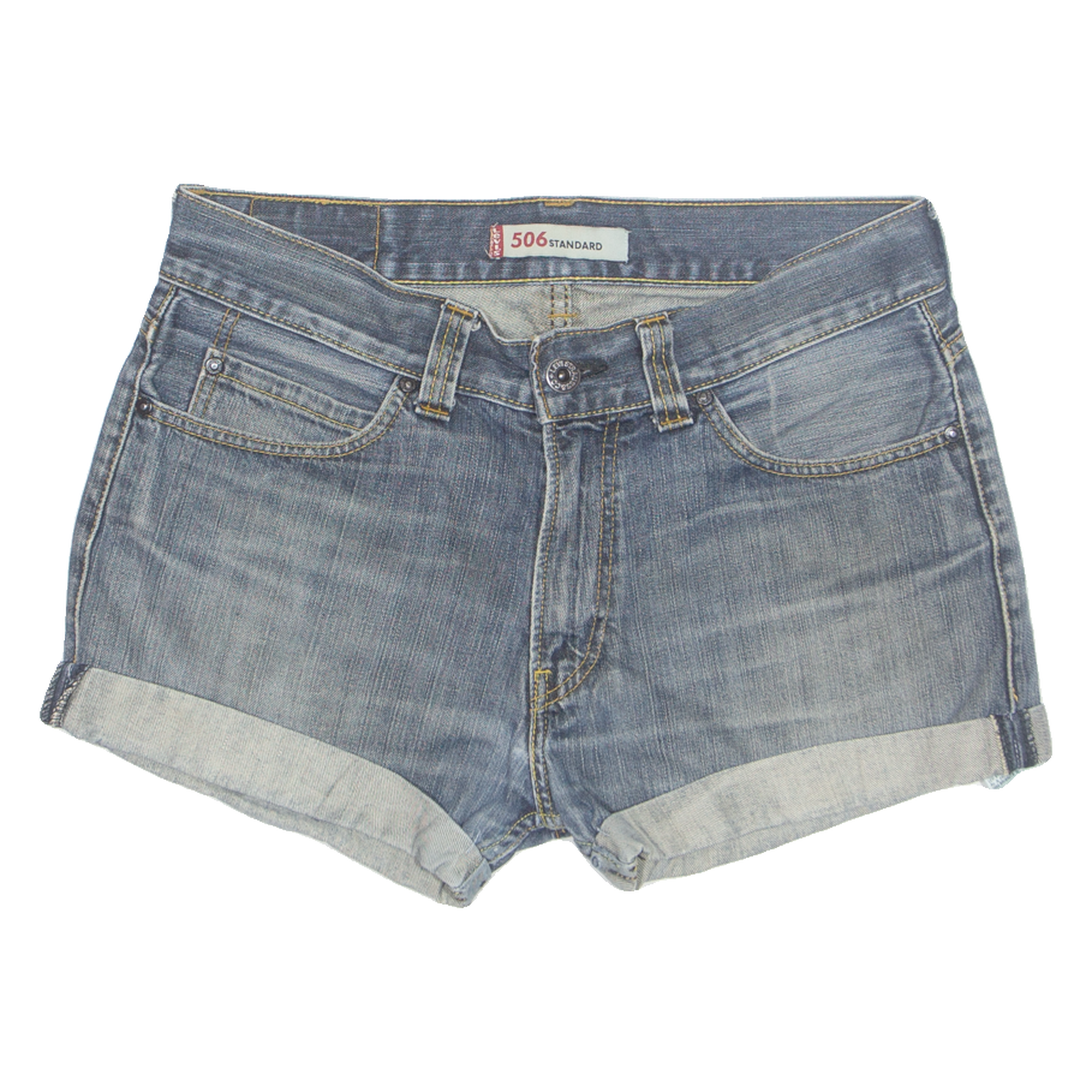 LEVI'S Turn Up 506 Womens Denim Shorts Blue M W34 Refurbished - N/A refurbished available on Cerqular
