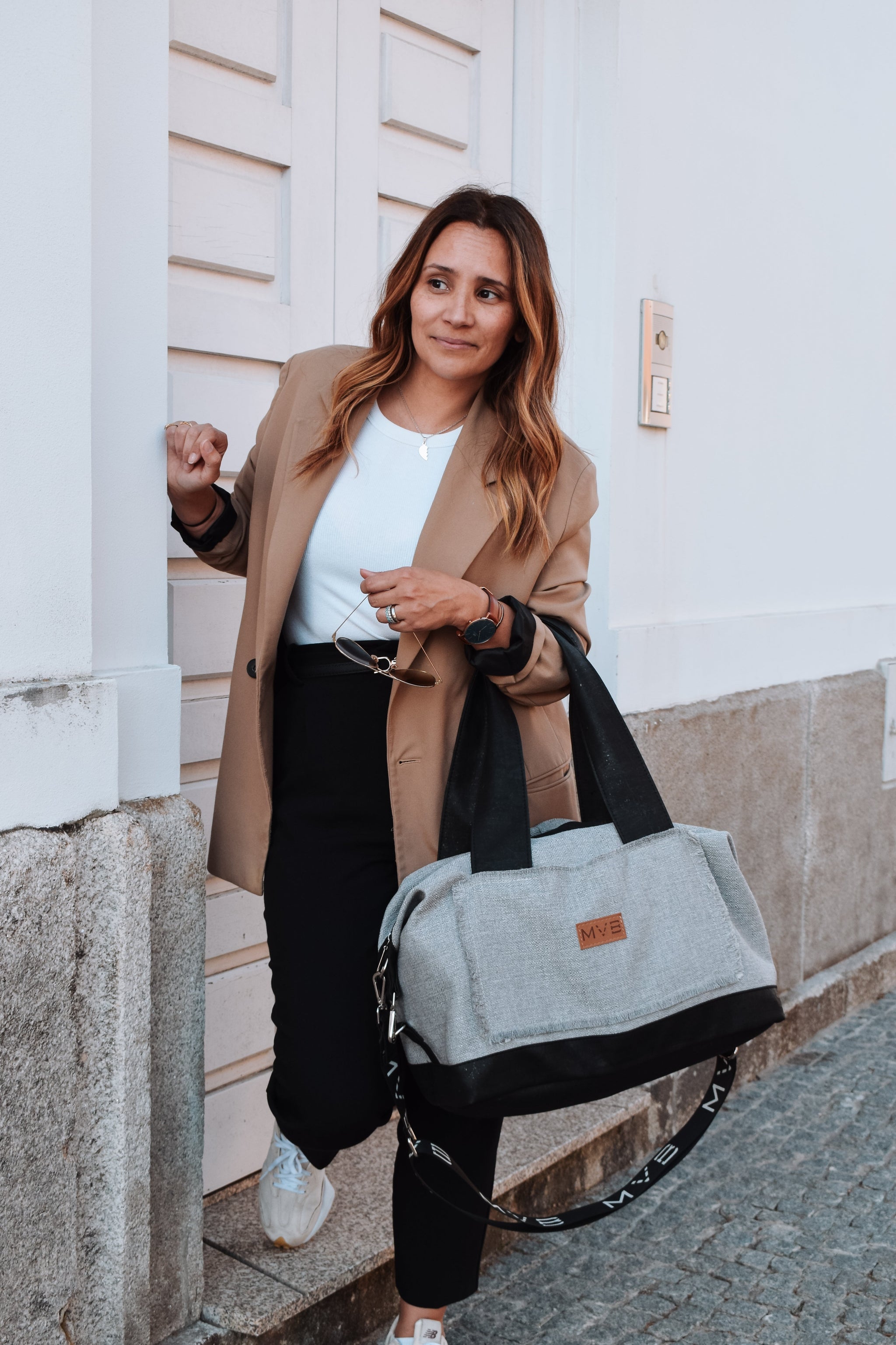 Lady's Weekend Handbag soft ash cork Refurbished - My Vegan Bags refurbished available on Cerqular