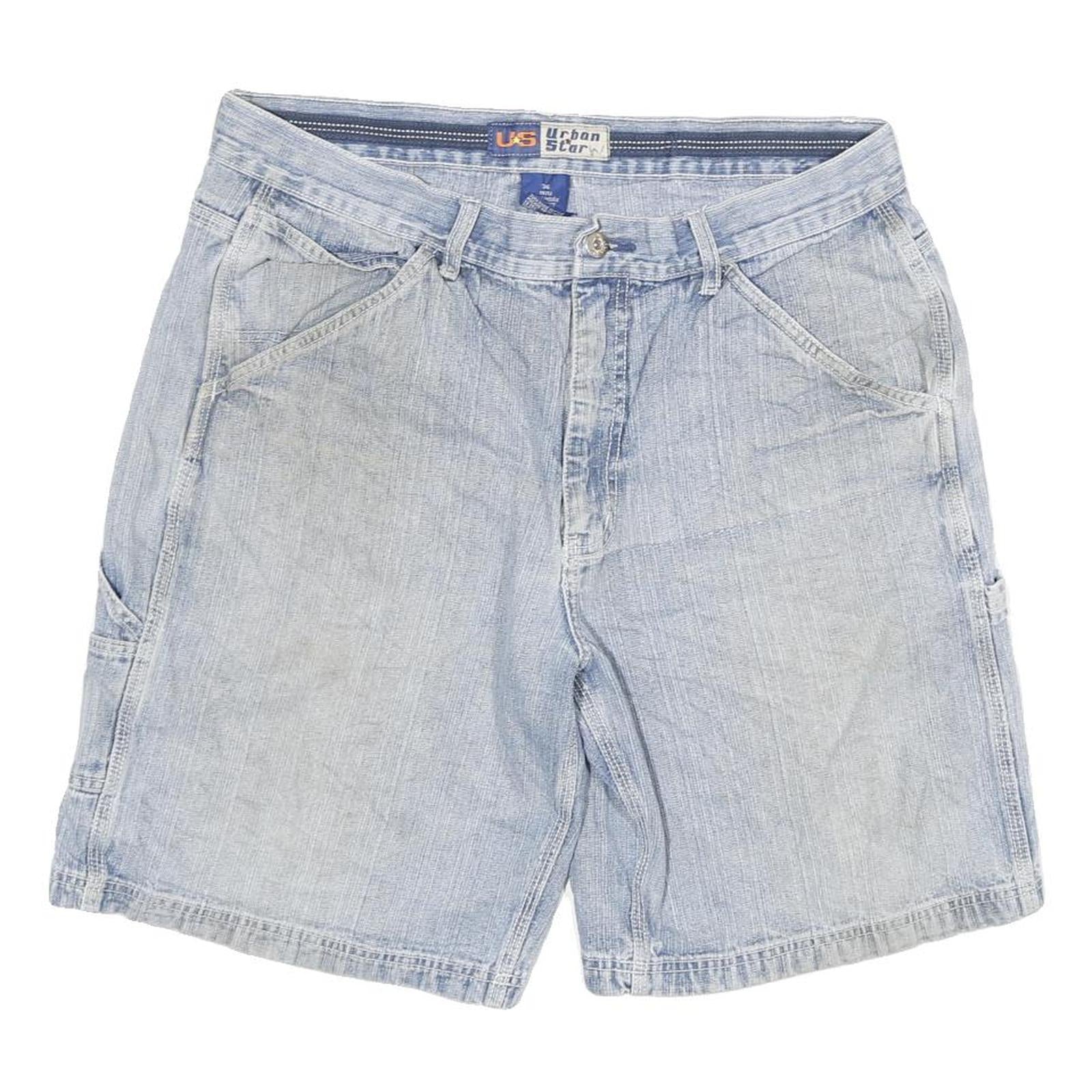 URBAN STAR Mens Light Blue Casual Cotton Blend Shorts 2XL W36 Relaxed Fit Refurbished - N/A refurbished available on Cerqular