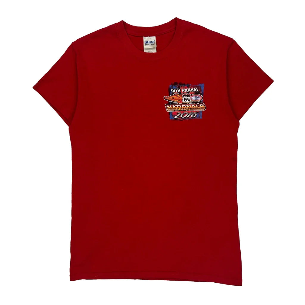 Nhra Nationals 2016 Gildan Graphic T-Shirt - Small Red Cotton Refurbished - Thrifted (note: this is a term often used to describe second- refurbished available on Cerqular