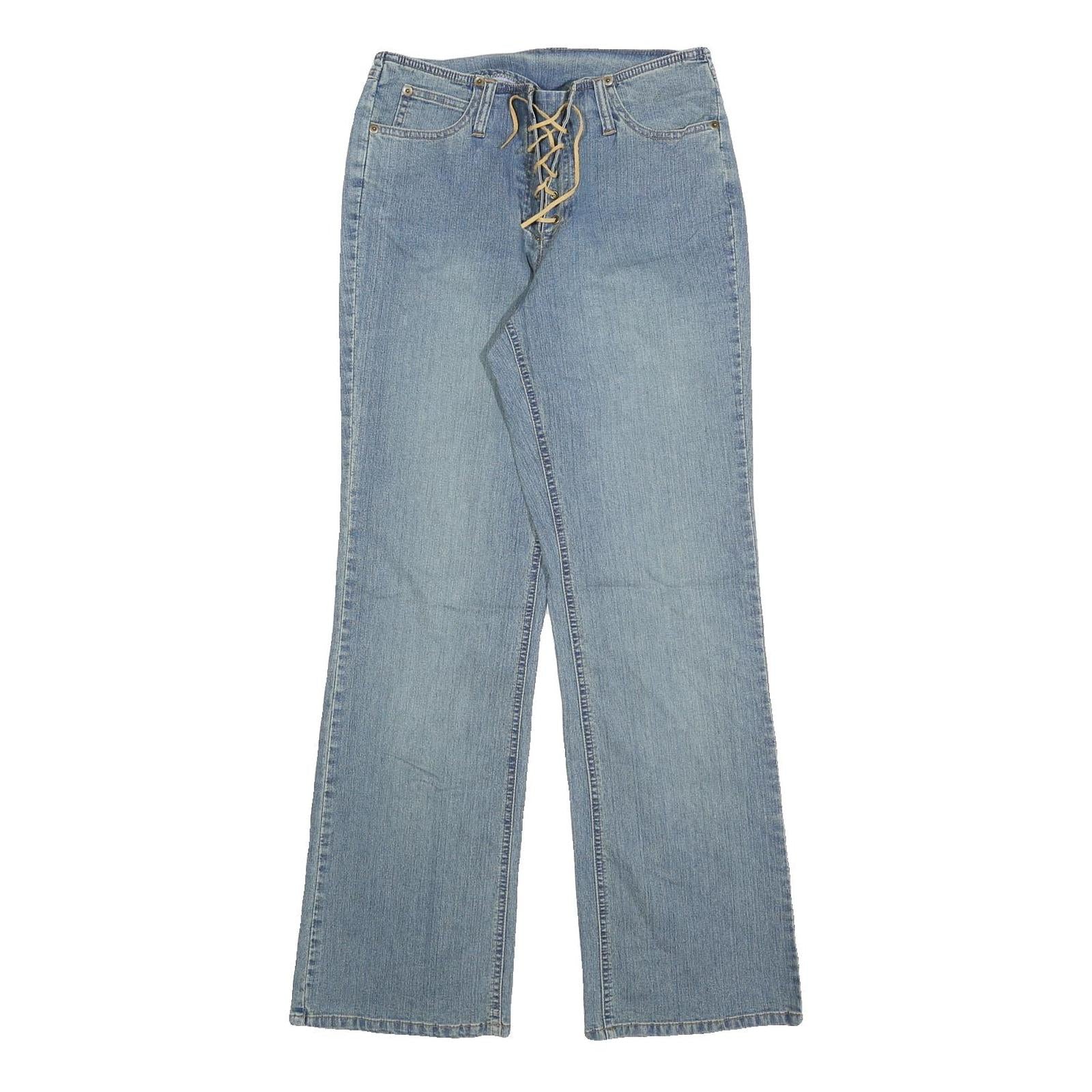 JEANOLOGY Womens Jeans Blue Regular Straight Denim Medium W28 L30 Drawstring Refurbished - N/A refurbished available on Cerqular