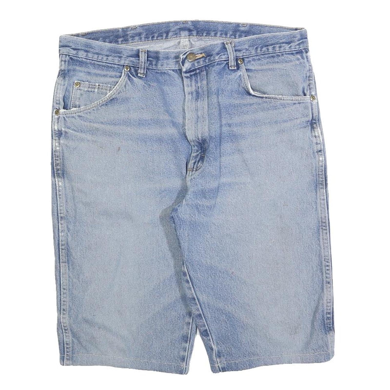 WRANGLER Mens Shorts Blue Denim XL W38 Casual Cotton Blend Classic Fit Refurbished - N/A refurbished available on Cerqular