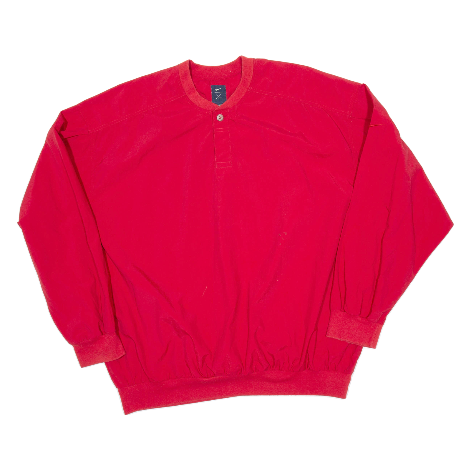 NIKE Mens Windbreaker Jacket Red Nylon 2XL Refurbished - N/A refurbished available on Cerqular