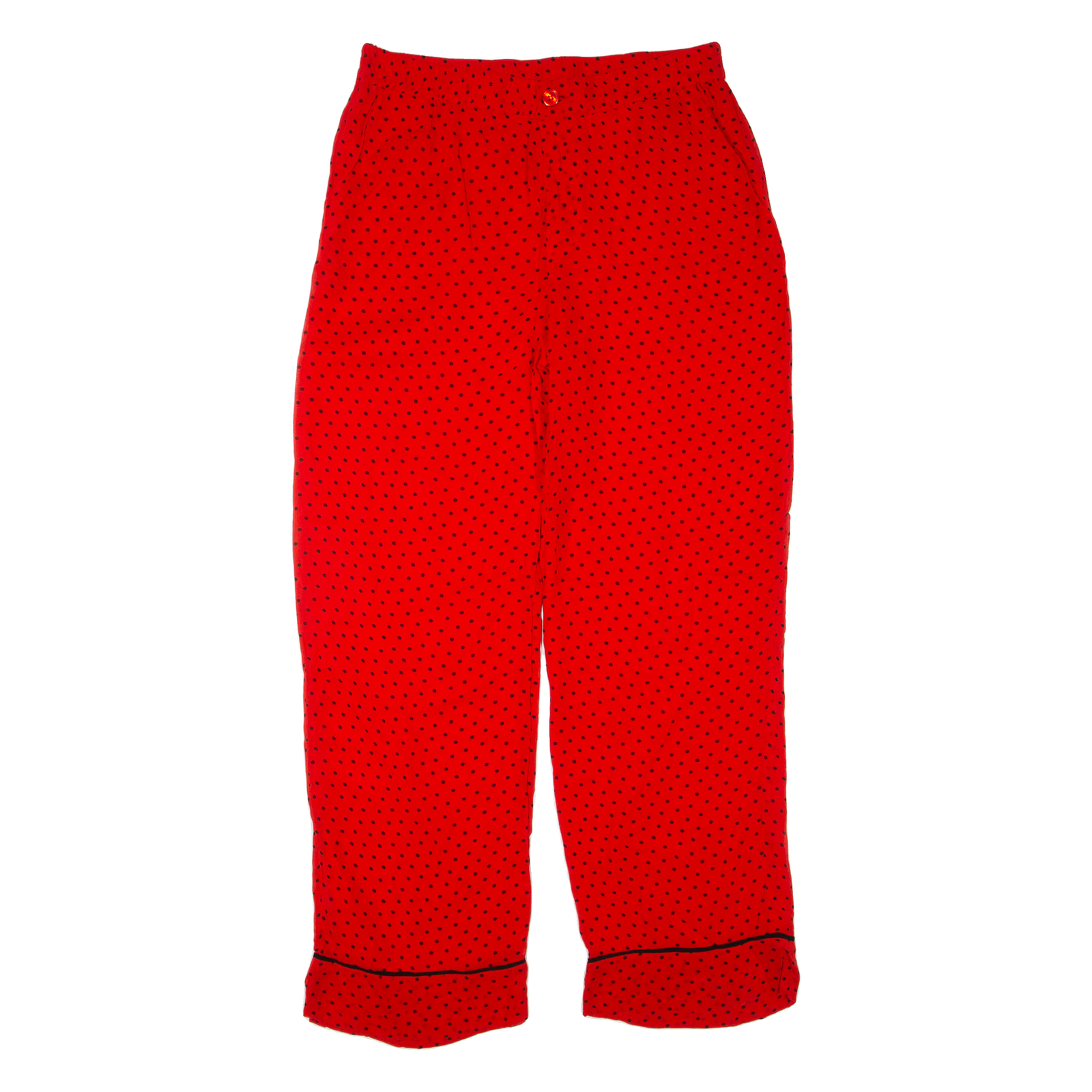 GANNI Spotted Womens Trousers Red Regular Wide-Leg W34 L30 Refurbished - N/A refurbished available on Cerqular