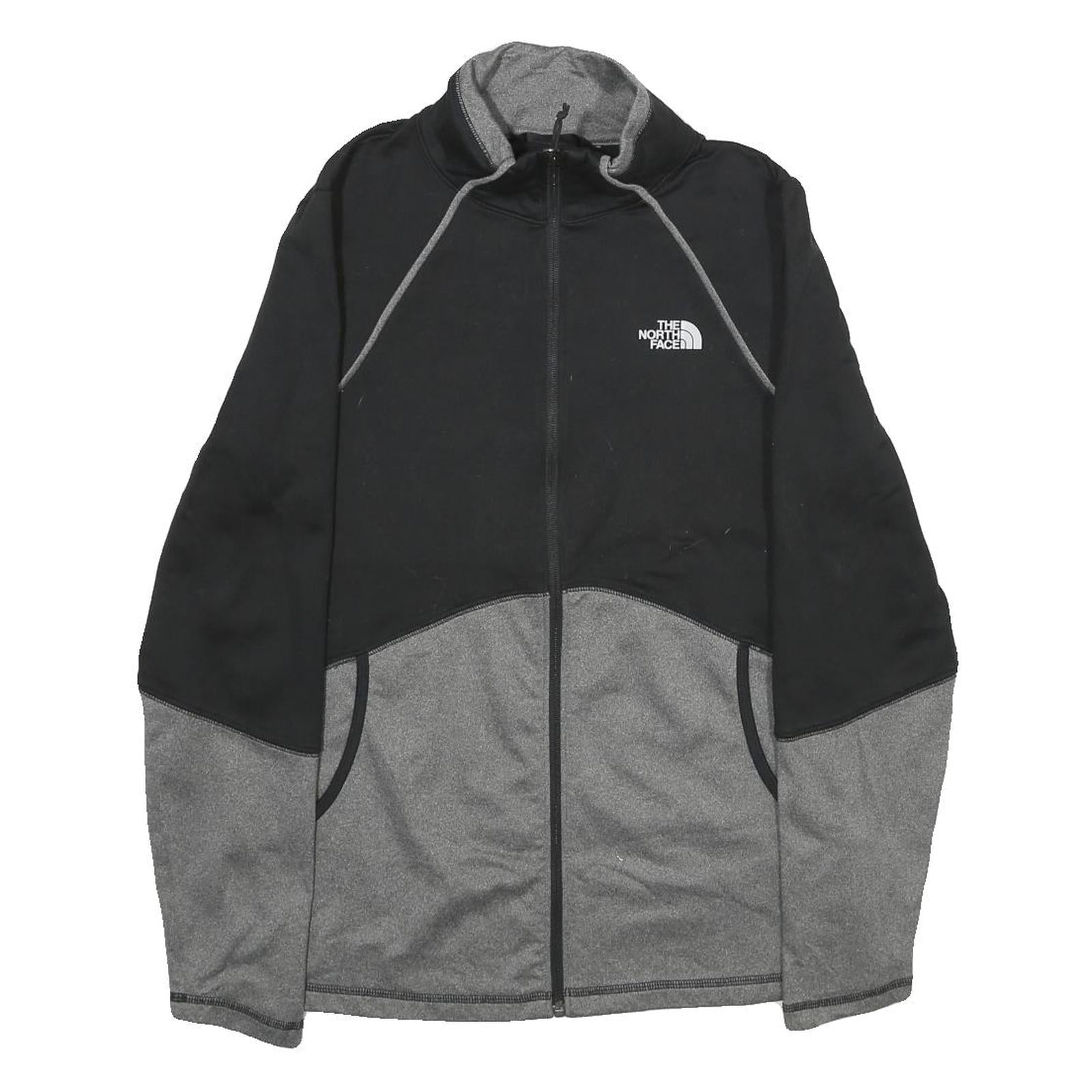 THE NORTH FACE Womens Black & Grey Fleece Zip Jacket L Polyester Outdoor Active Refurbished - N/A refurbished available on Cerqular