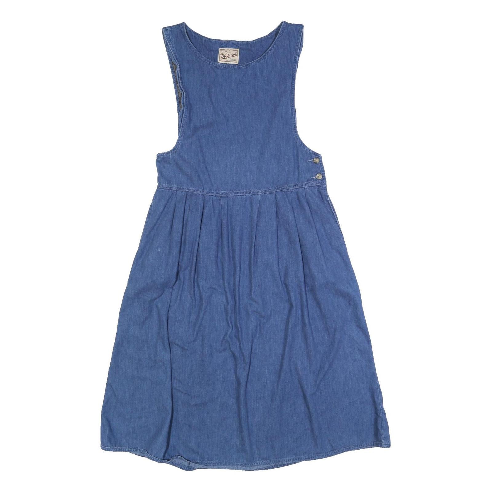WOOLRICH Womens Blue Cotton Blend Day Dress Jersey Sleeveless Midi Size M Casual Refurbished - N/A refurbished available on Cerqular