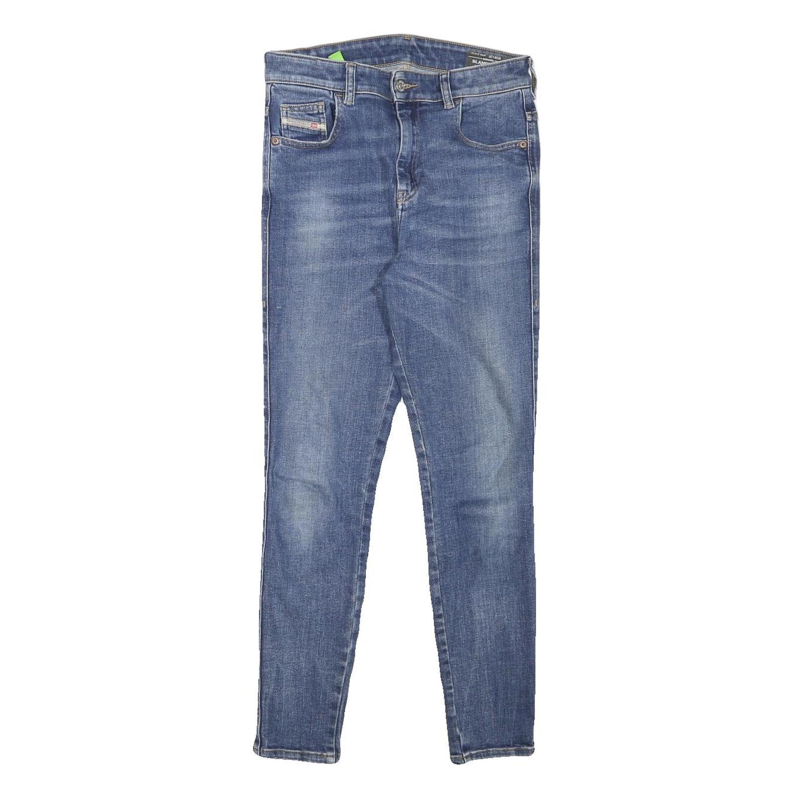 DIESEL Womens Slim Blue Denim Medium Wash Jeans W27 L27 Slim Fit Zip Closure Refurbished - N/A refurbished available on Cerqular